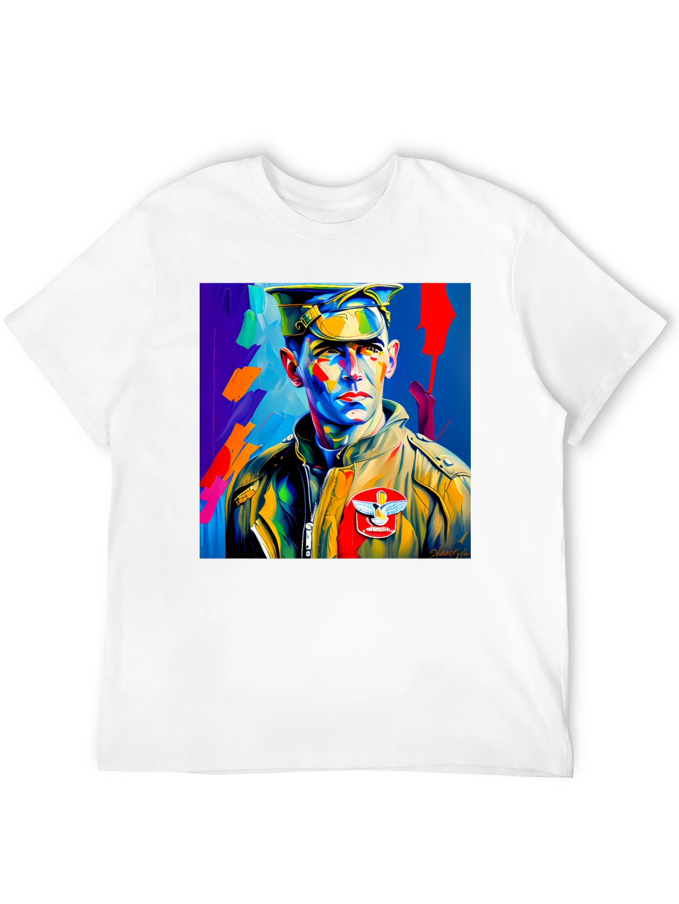 Pop Art Military Portrait Graphic Tee