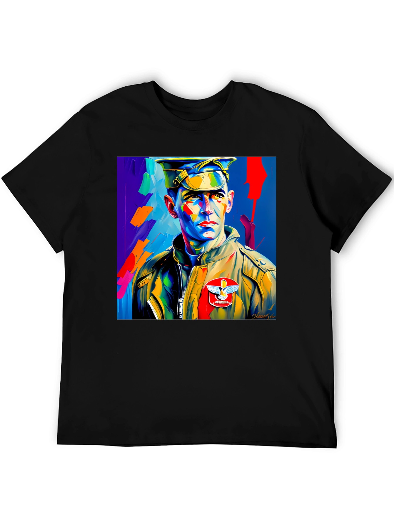 Pop Art Military Portrait Graphic Tee