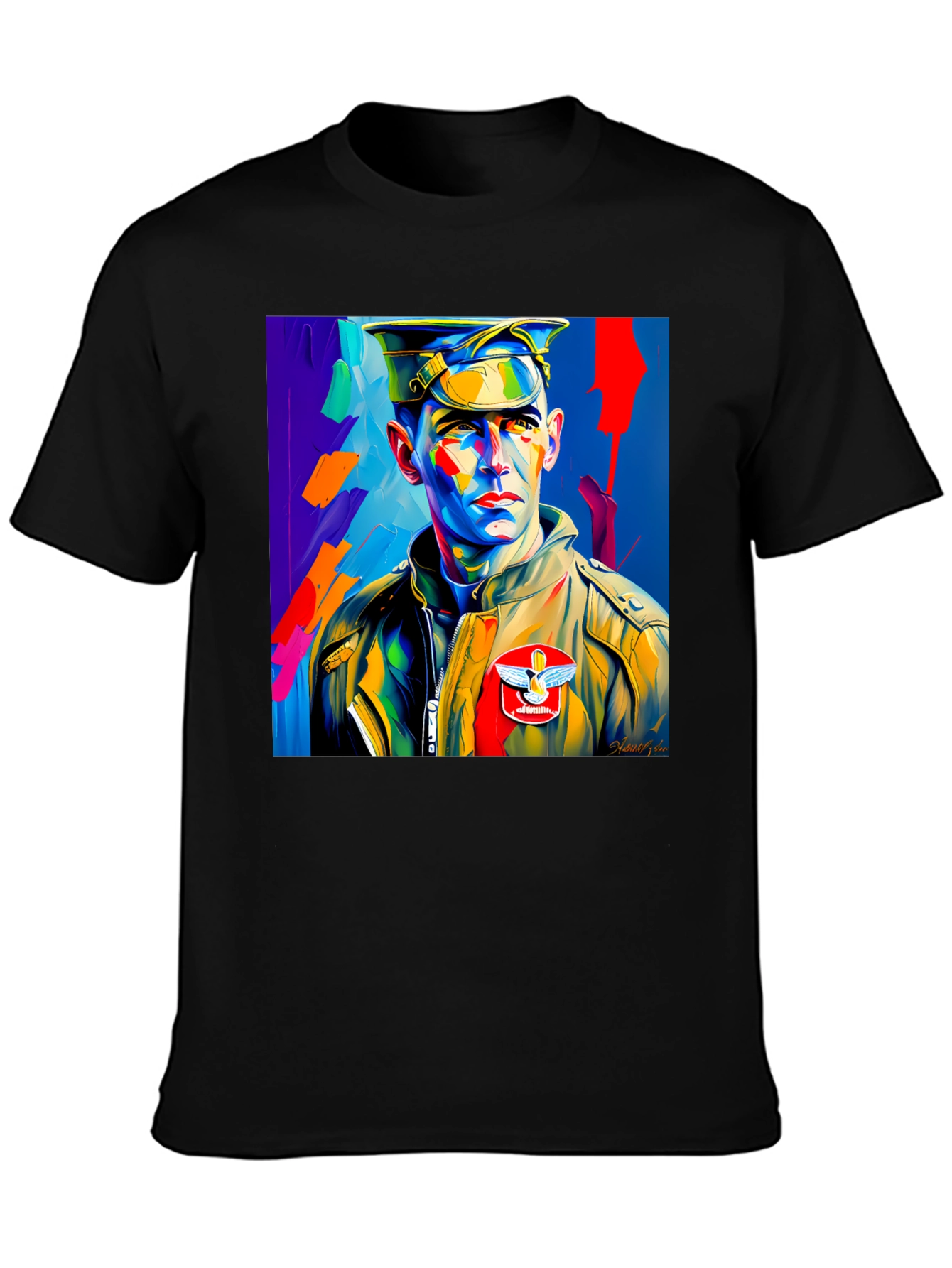 Pop Art Military Portrait Graphic Tee