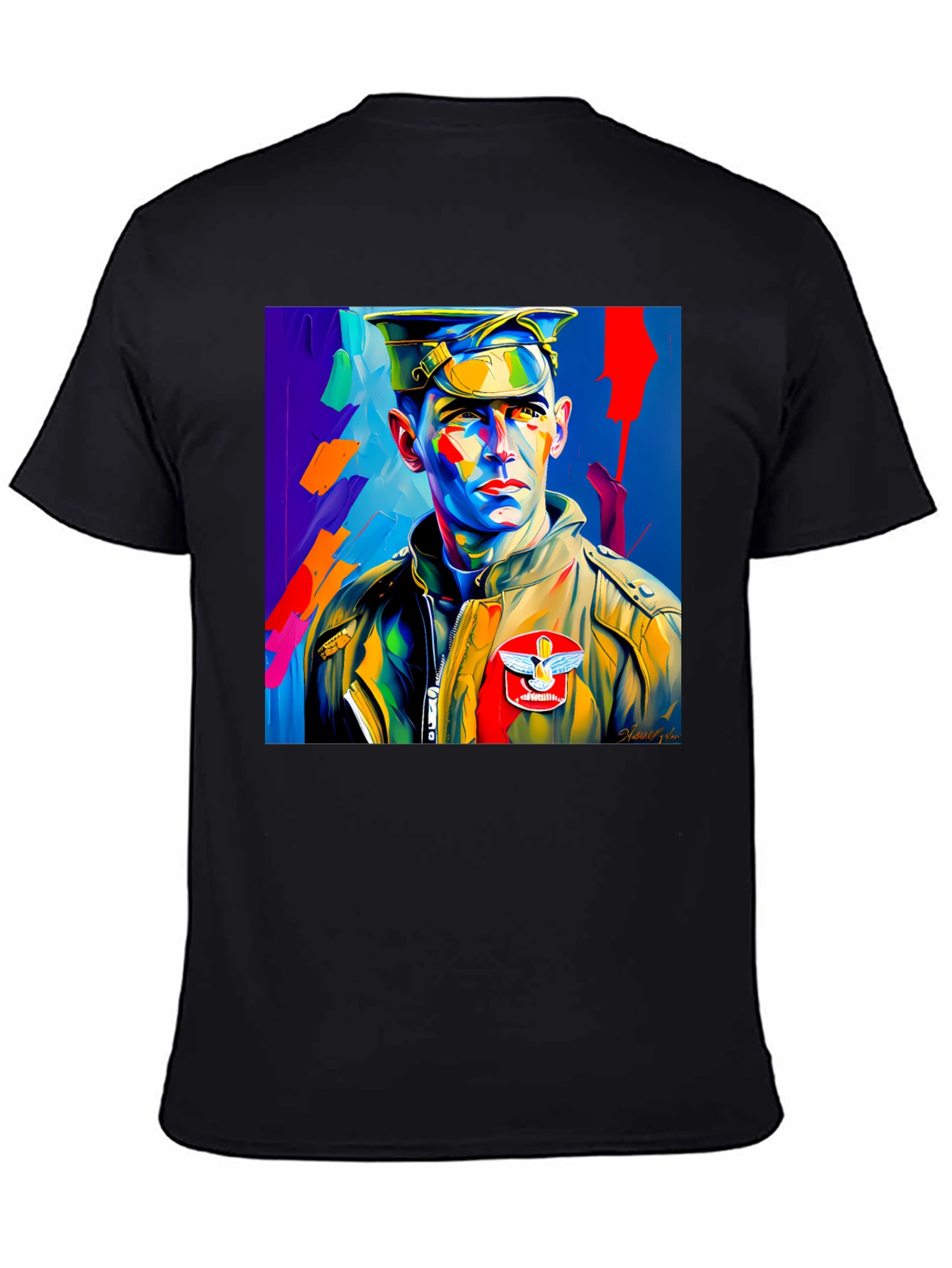 Pop Art Military Portrait Graphic Tee