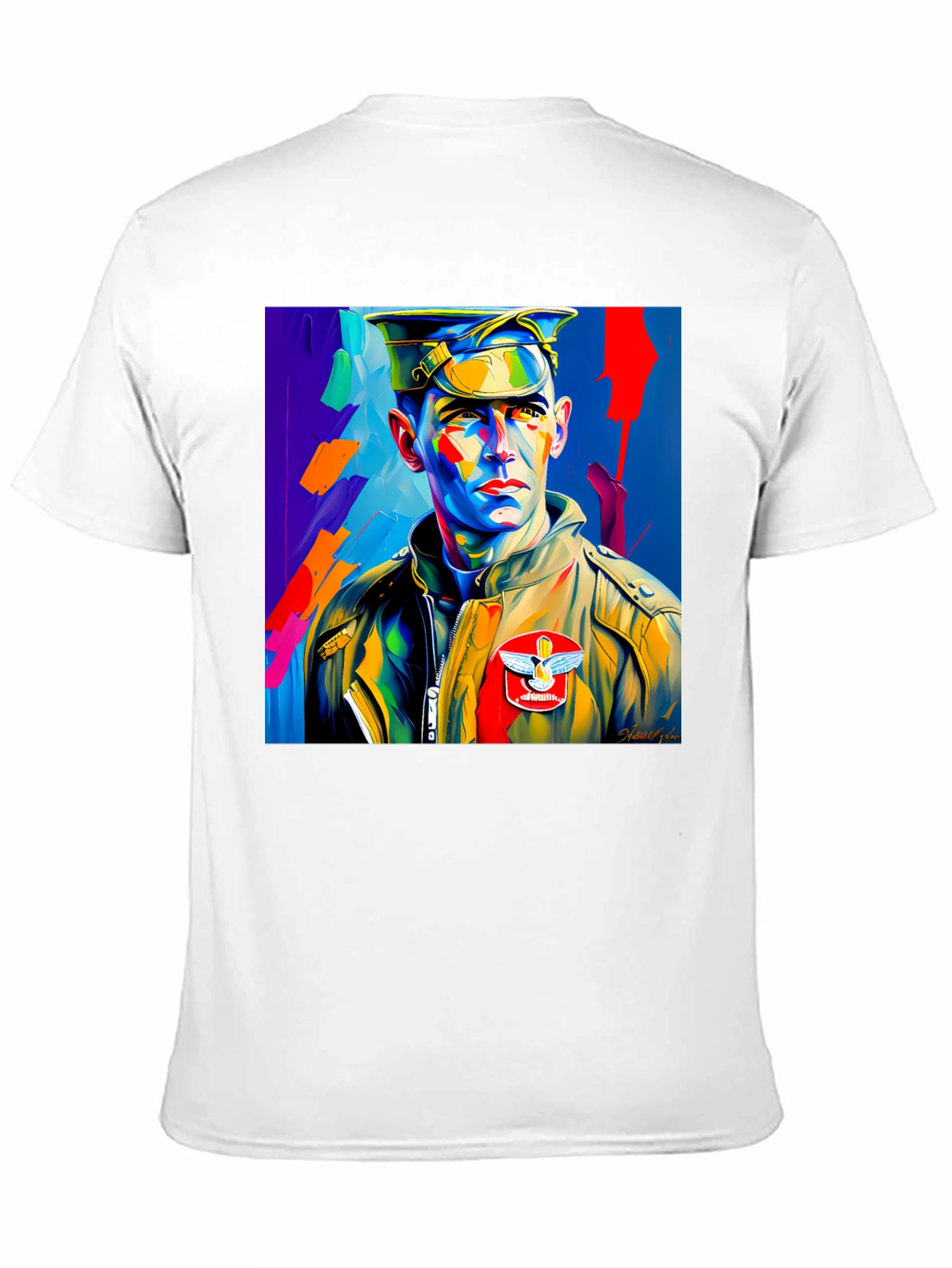 Pop Art Military Portrait Graphic Tee