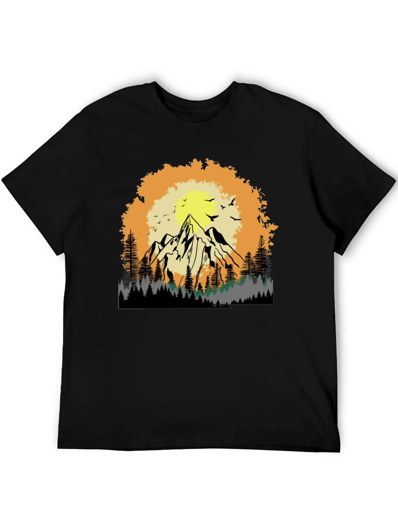 Mountain Sunset Graphic Tee - Adventure Awaits