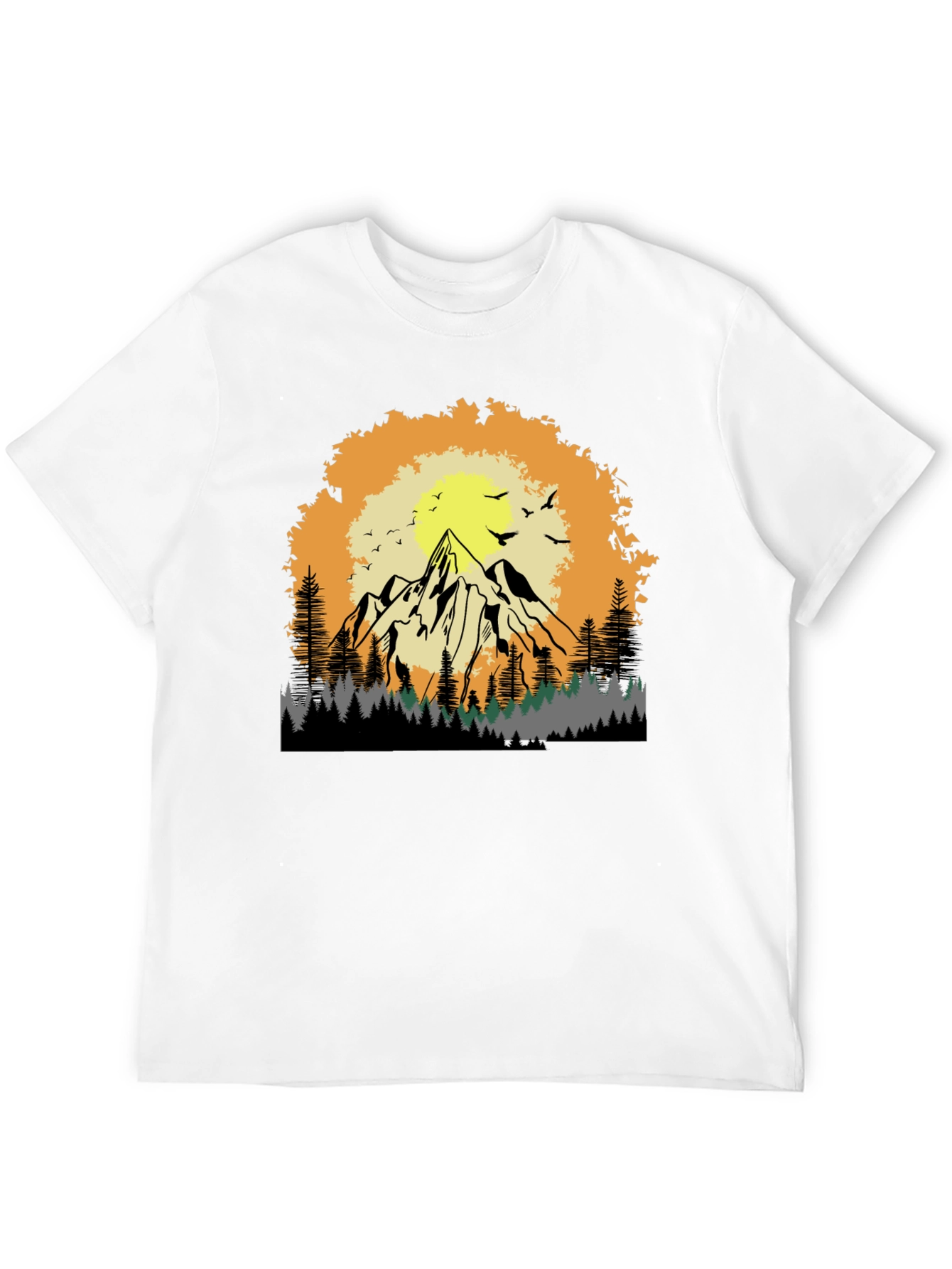 Mountain Sunset Graphic Tee - Adventure Awaits
