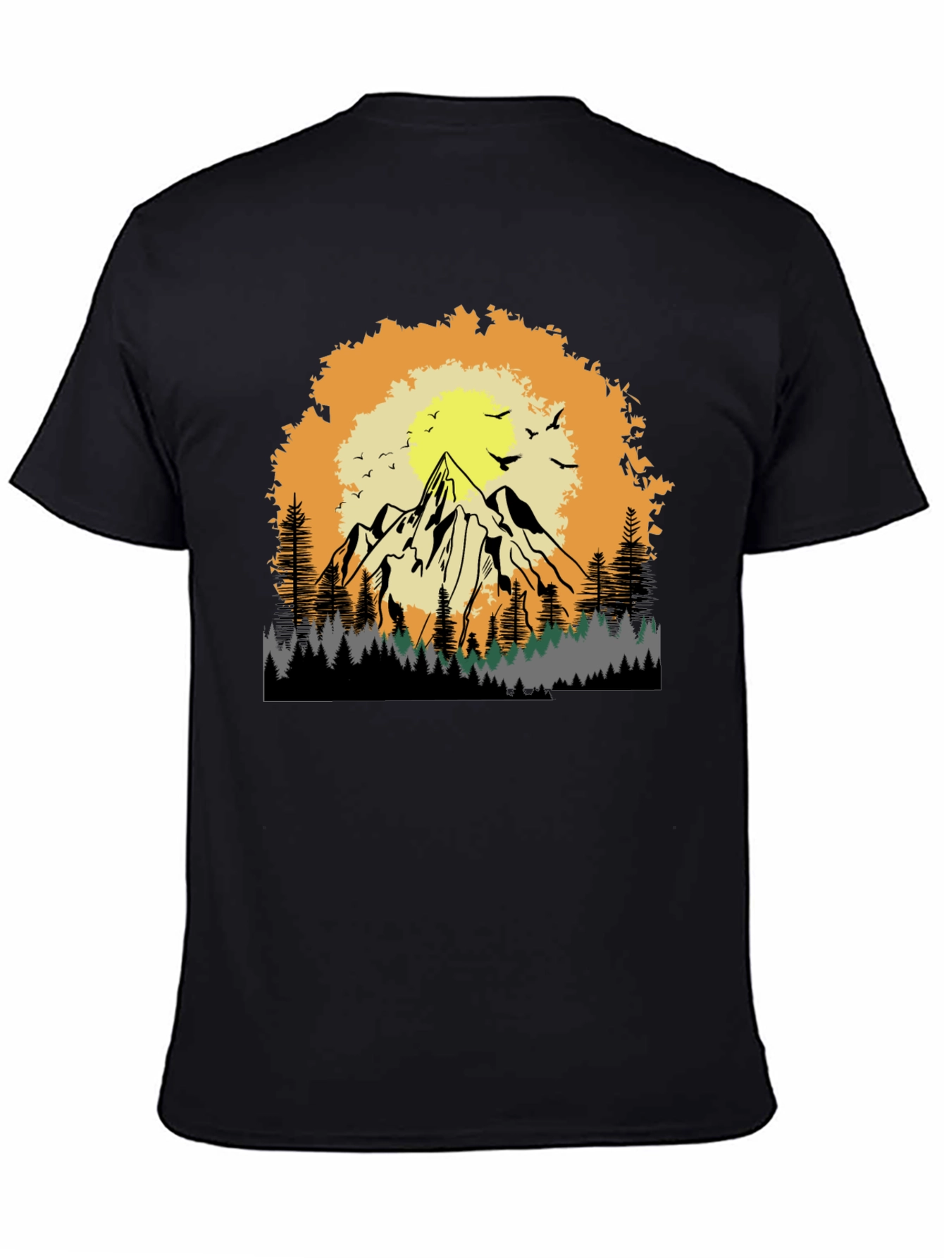 Mountain Sunset Graphic Tee - Adventure Awaits