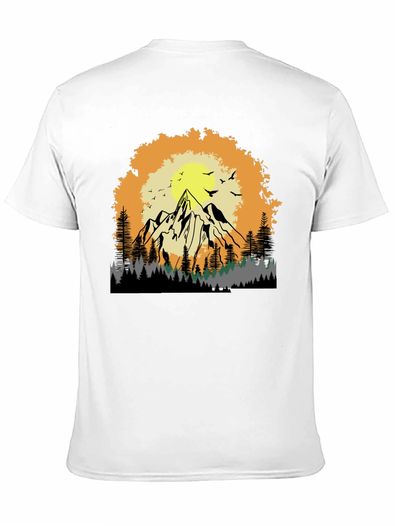 Mountain Sunset Graphic Tee - Adventure Awaits