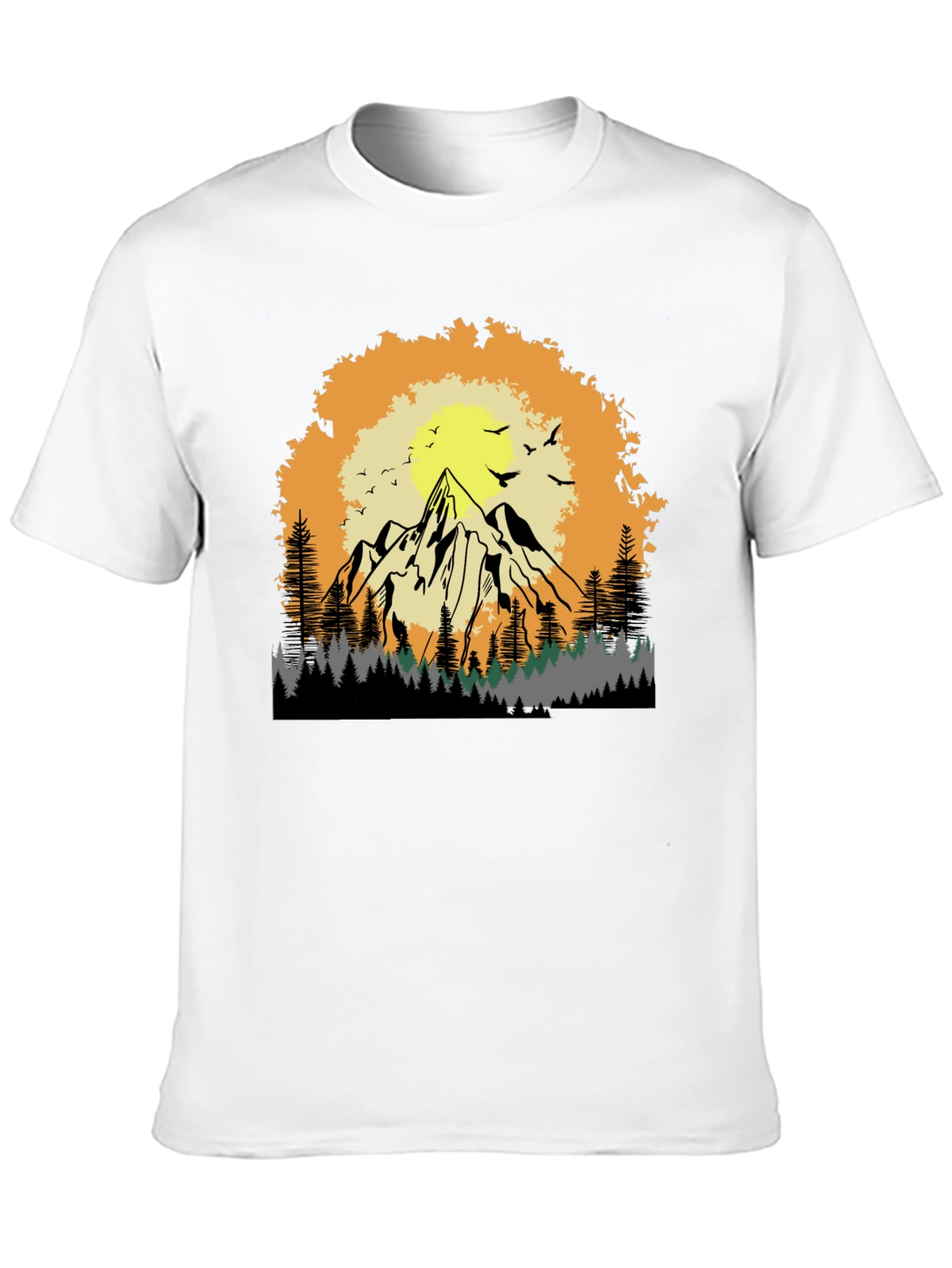 Mountain Sunset Graphic Tee - Adventure Awaits