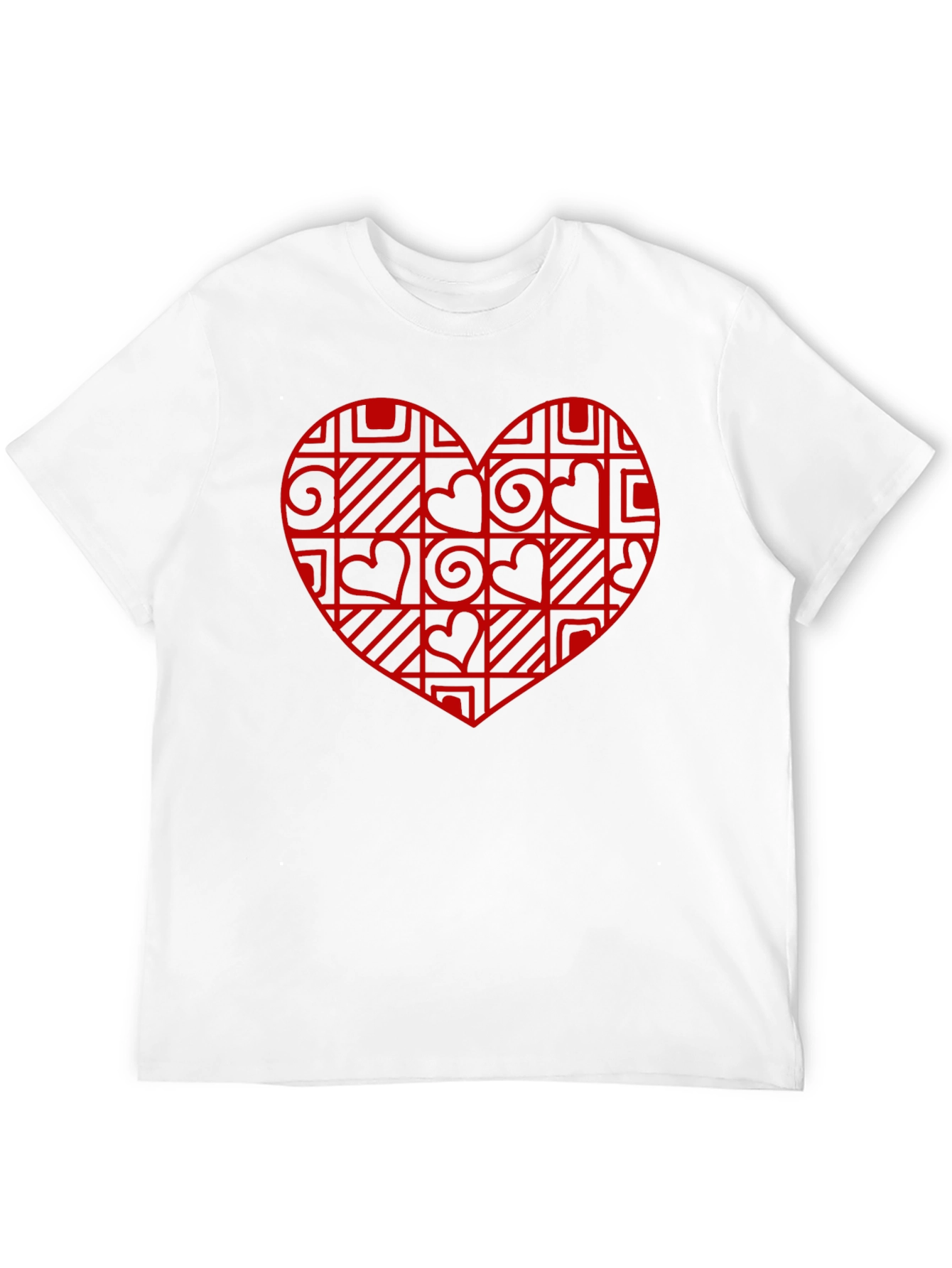 Geometric Heart Black T-Shirt