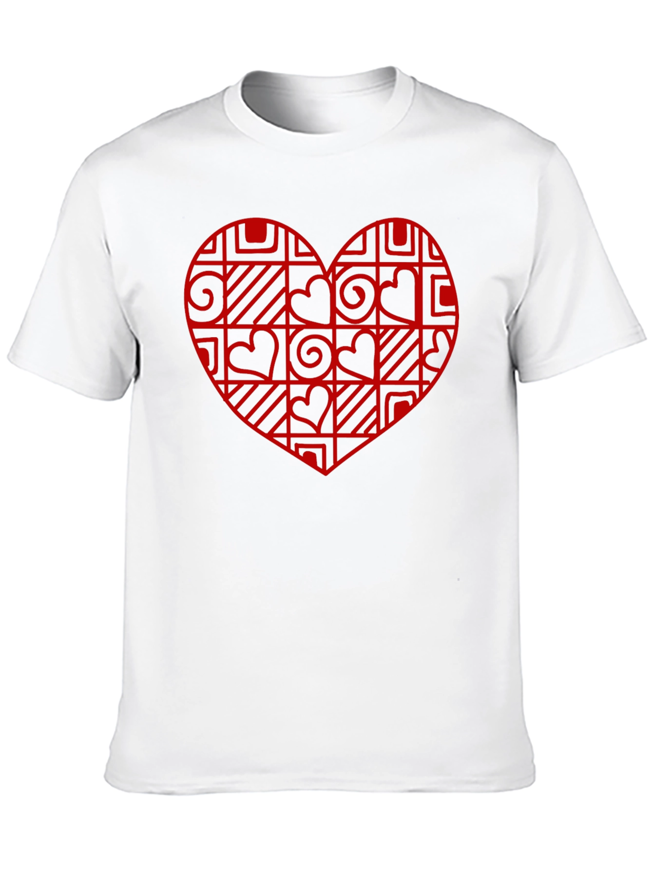 Geometric Heart Black T-Shirt