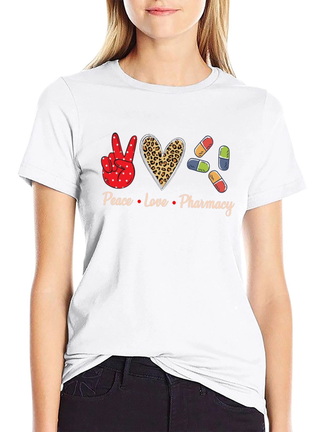 Peace Love Pharmacy Graphic T-Shirt