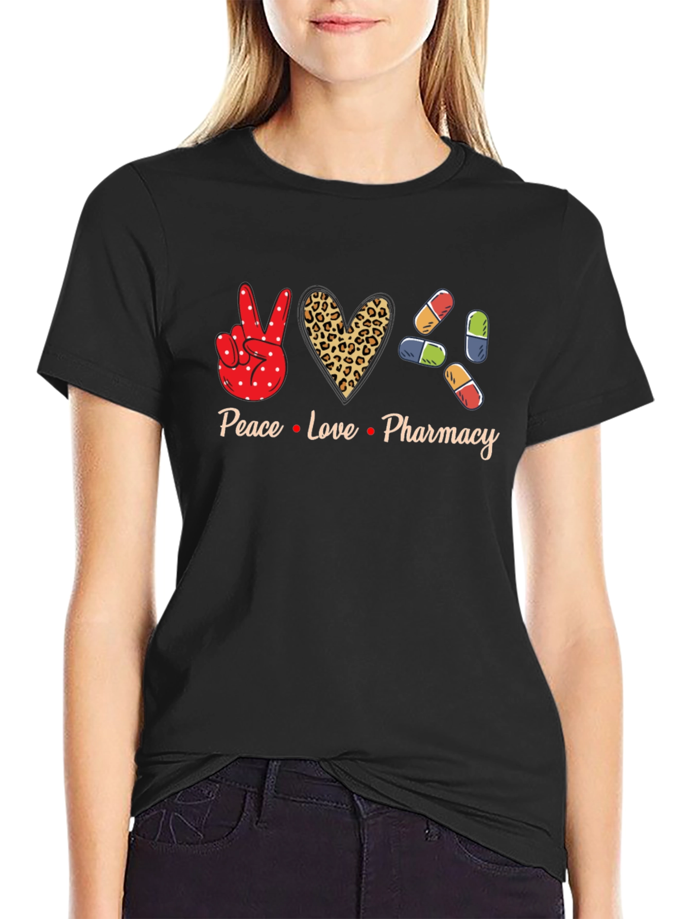 Peace Love Pharmacy Graphic T-Shirt