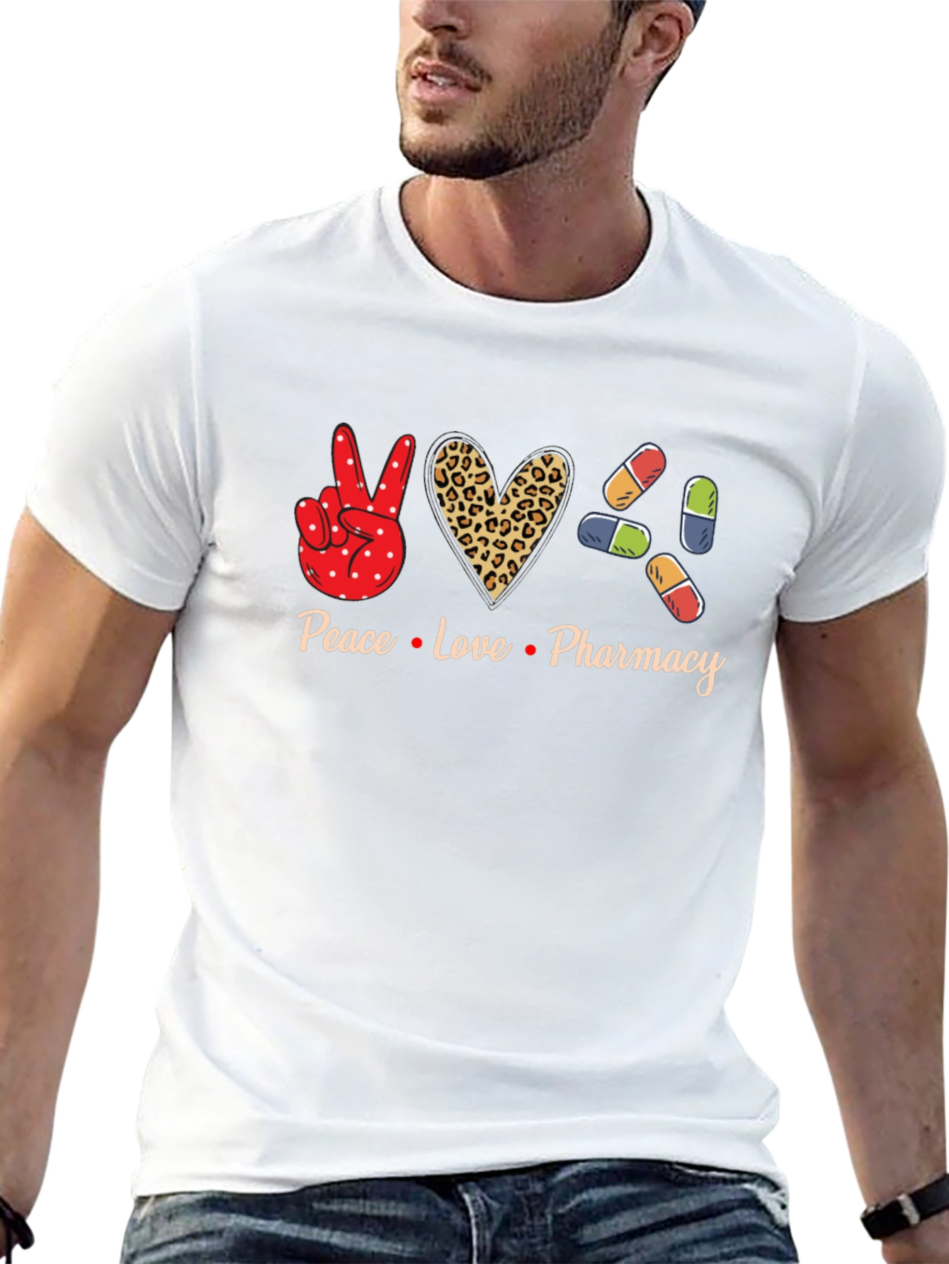 Peace Love Pharmacy Graphic T-Shirt