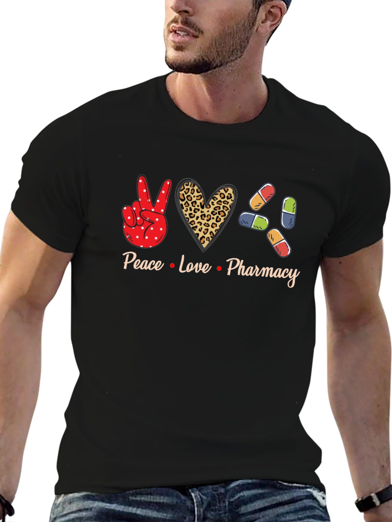 Peace Love Pharmacy Graphic T-Shirt
