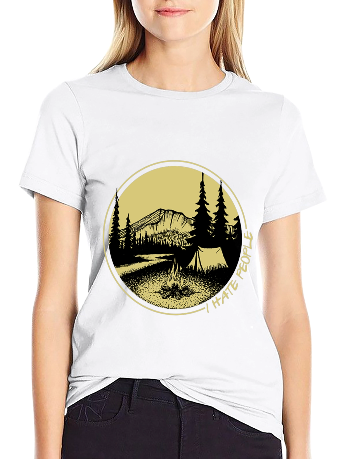 I Hate People Camping Graphic Tee