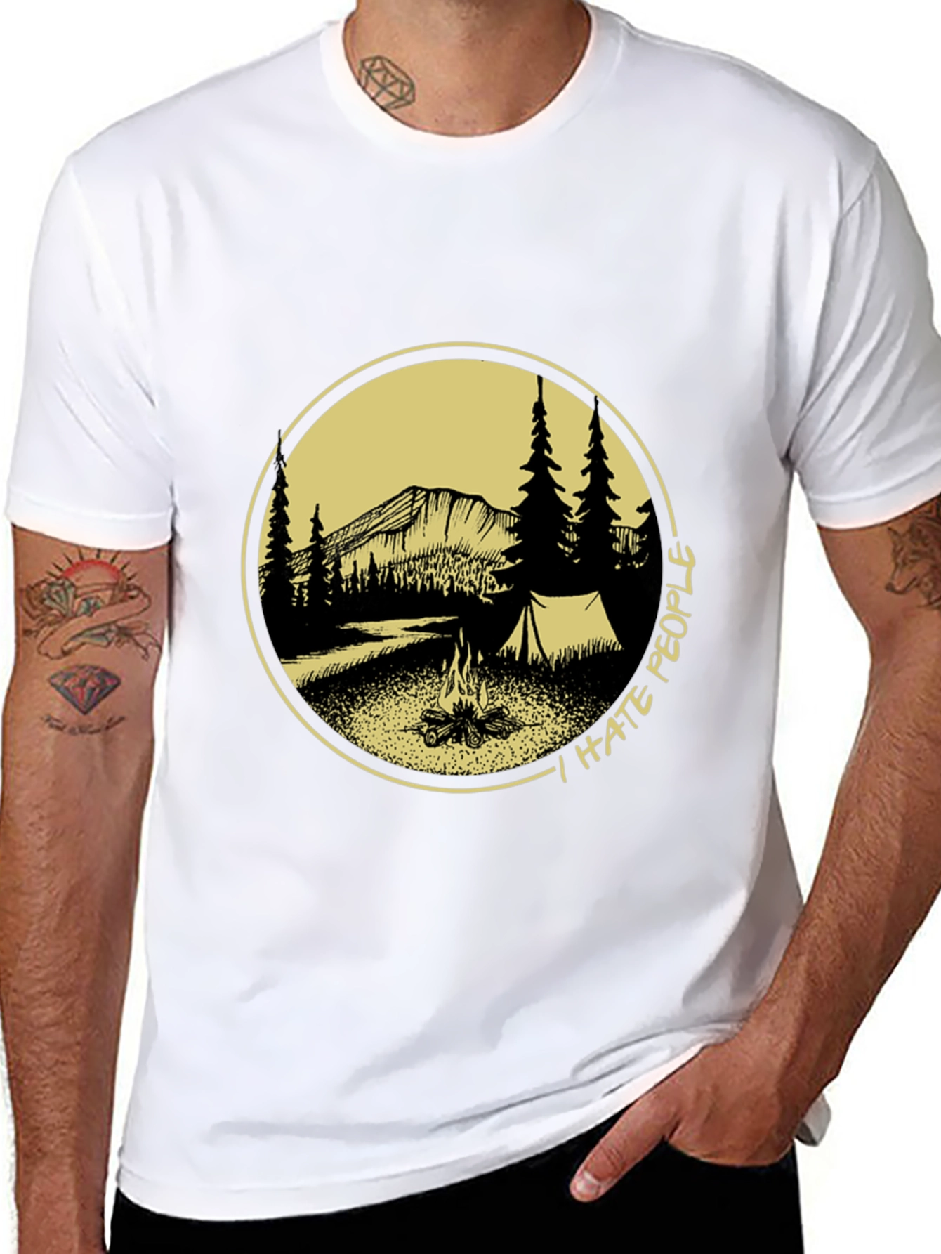 I Hate People Camping Graphic Tee