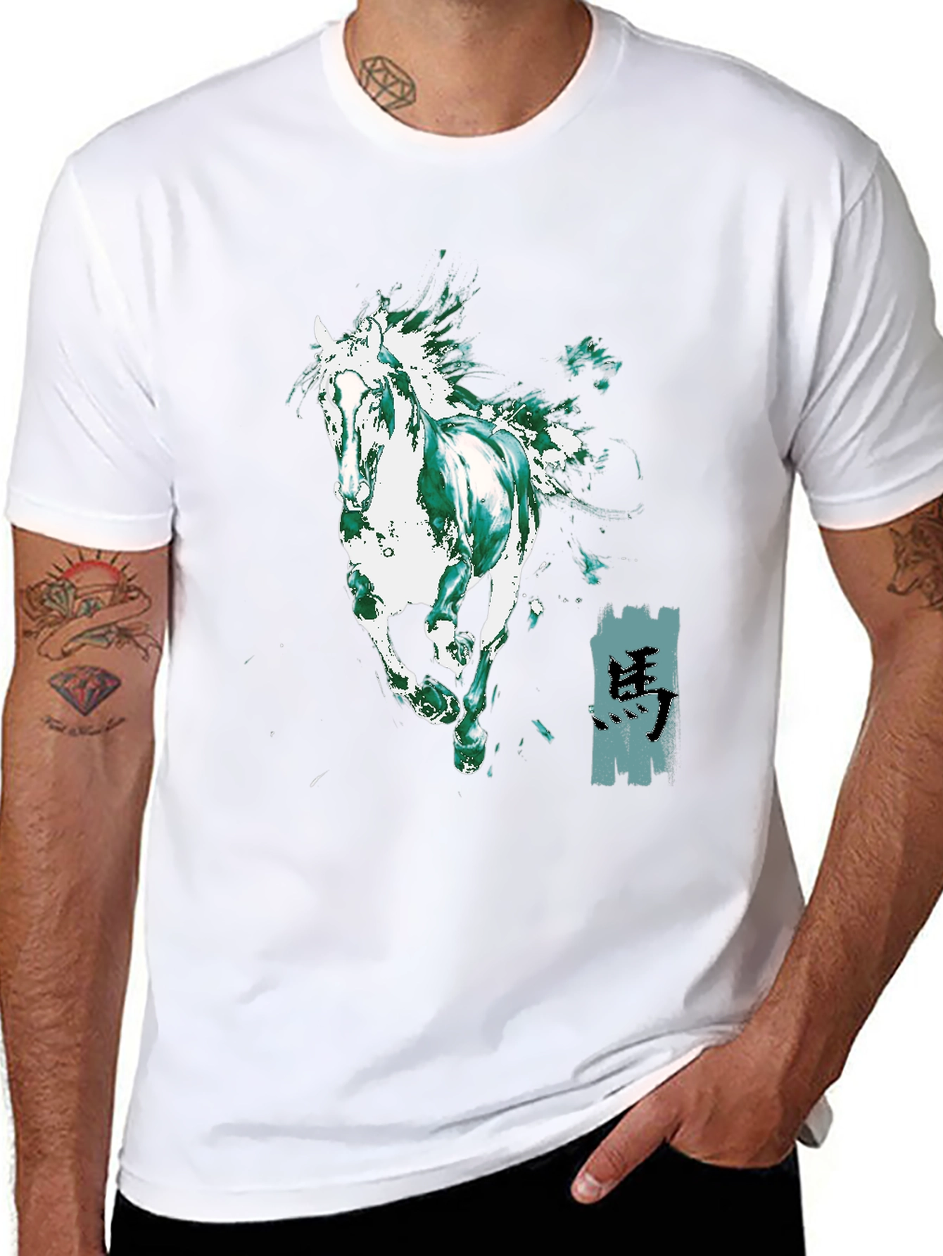 Horse Graphic Black T-Shirt