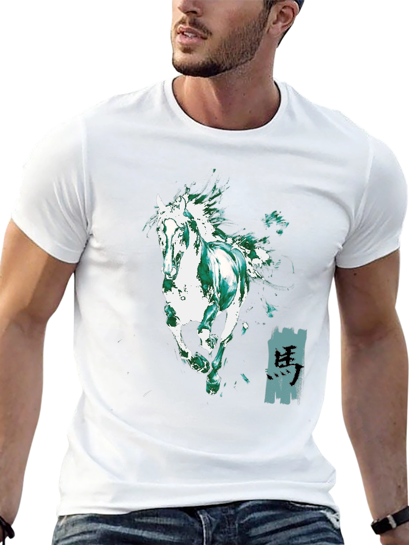 Horse Graphic Black T-Shirt