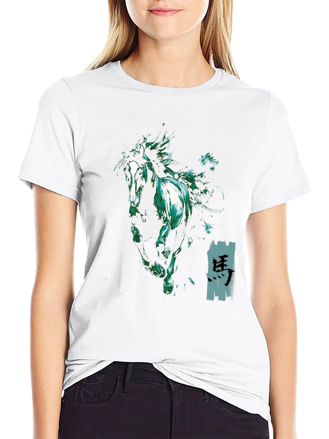 Horse Graphic Black T-Shirt
