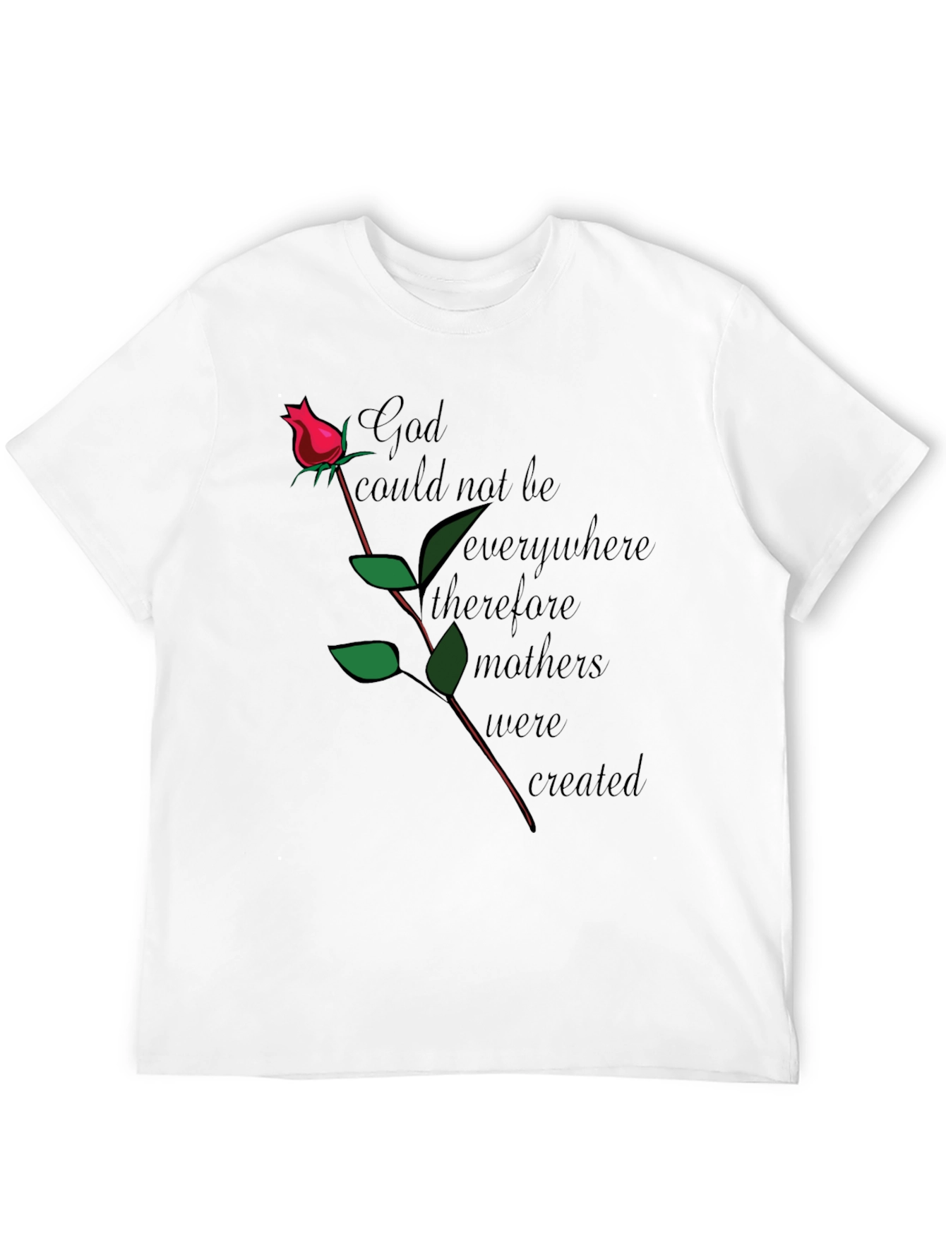 God Created Mothers Black Graphic T-Shirt