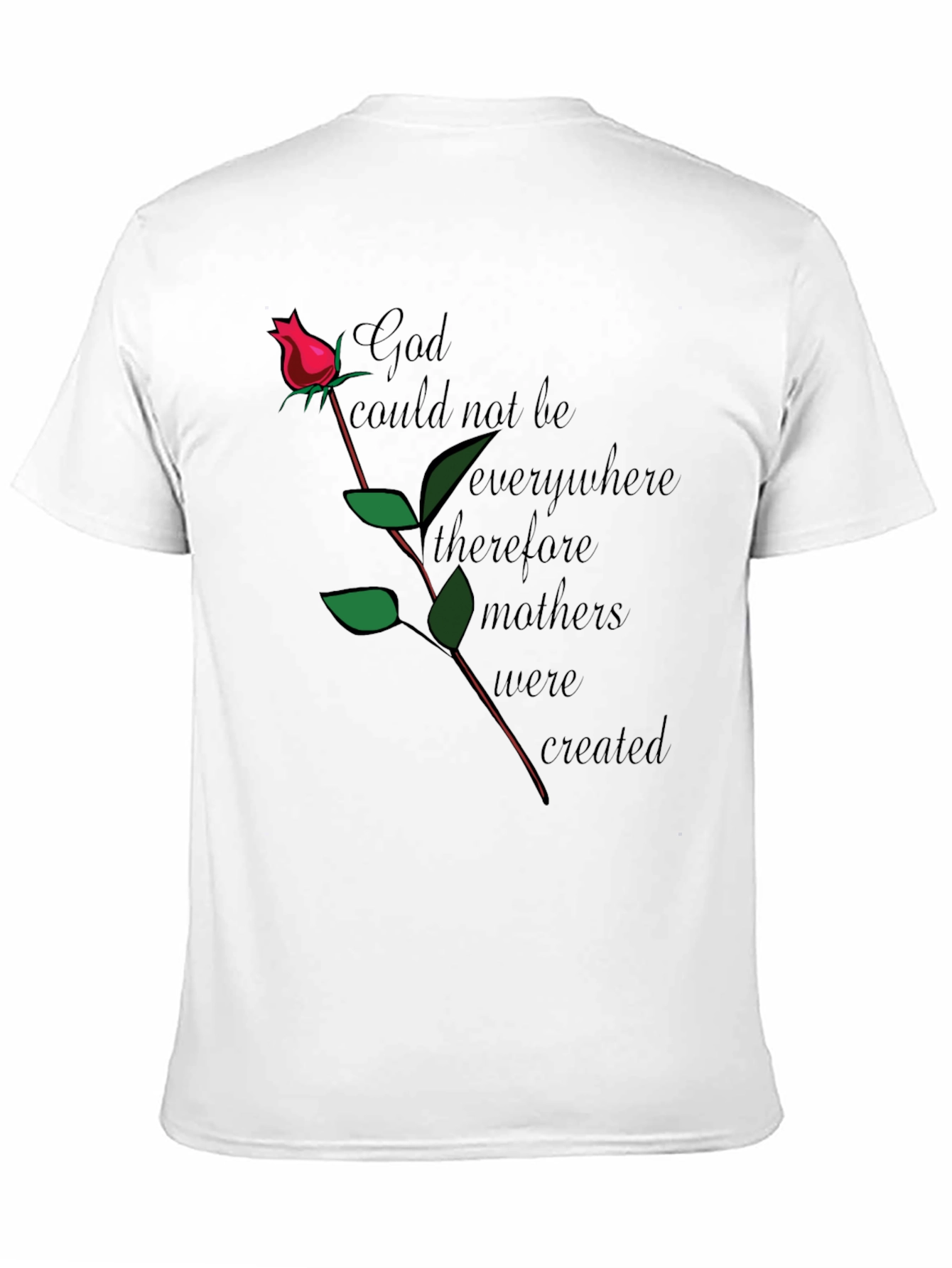 God Created Mothers Black Graphic T-Shirt