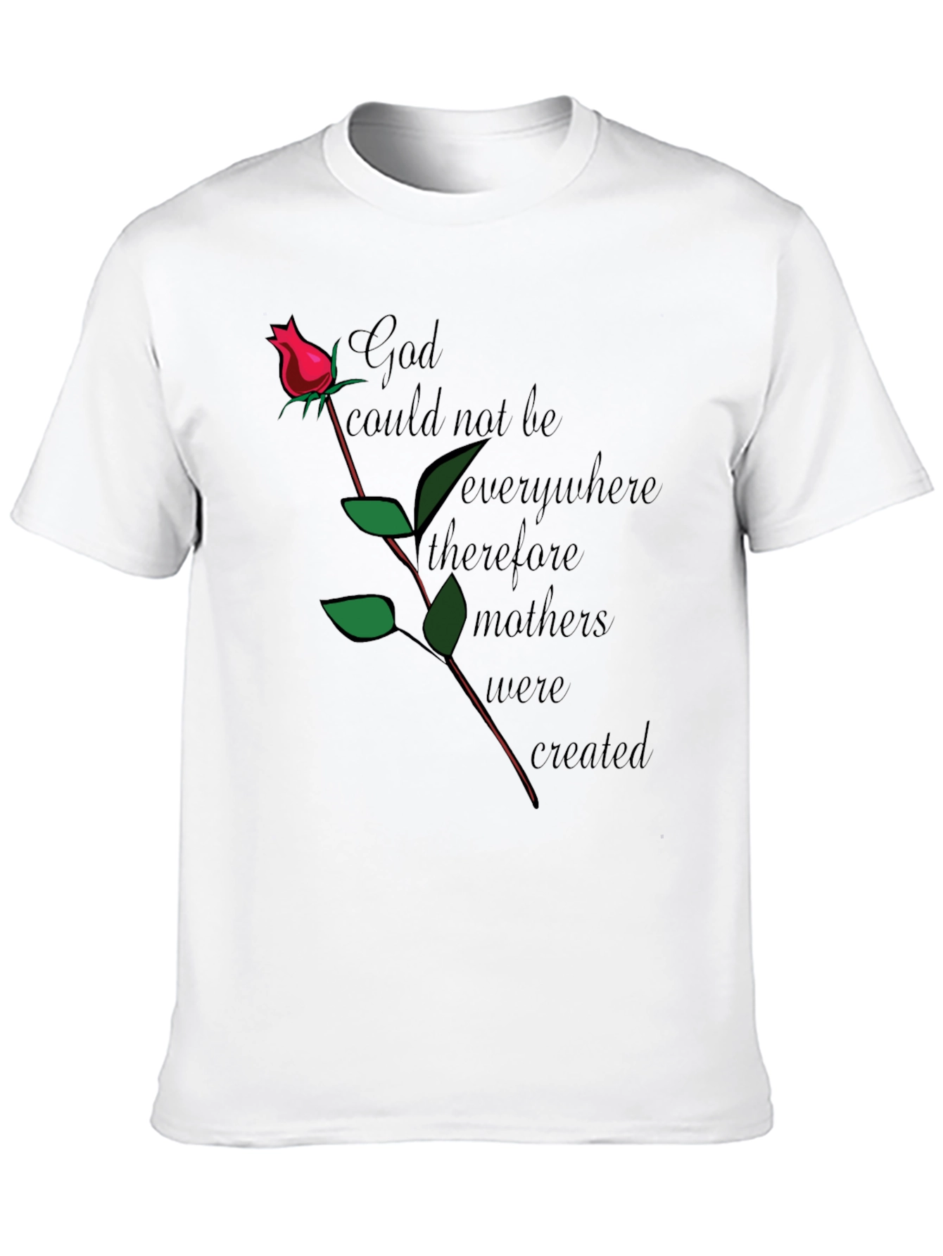 God Created Mothers Black Graphic T-Shirt