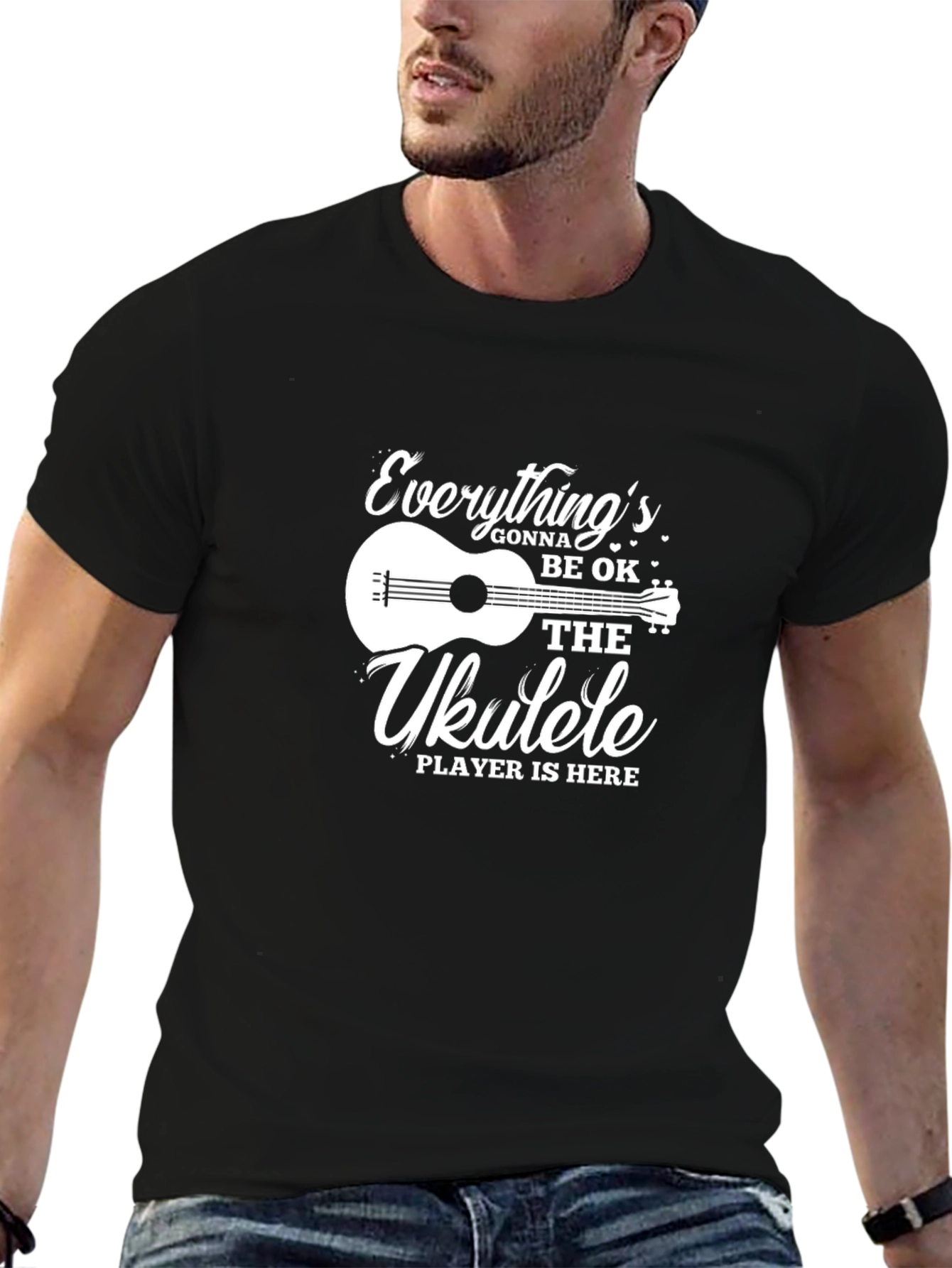 Ukulele Player Graphic T-Shirt