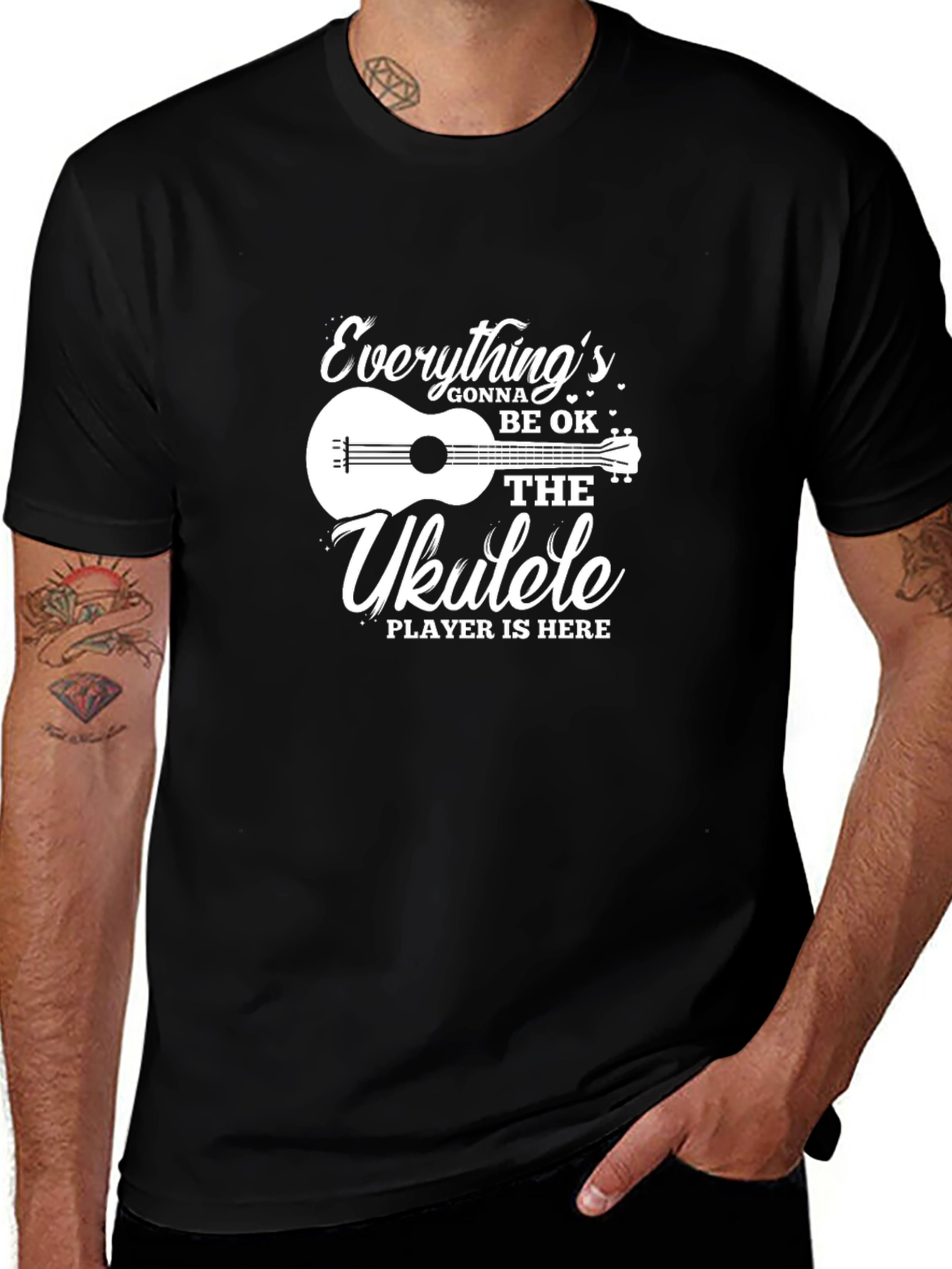 Ukulele Player Graphic T-Shirt