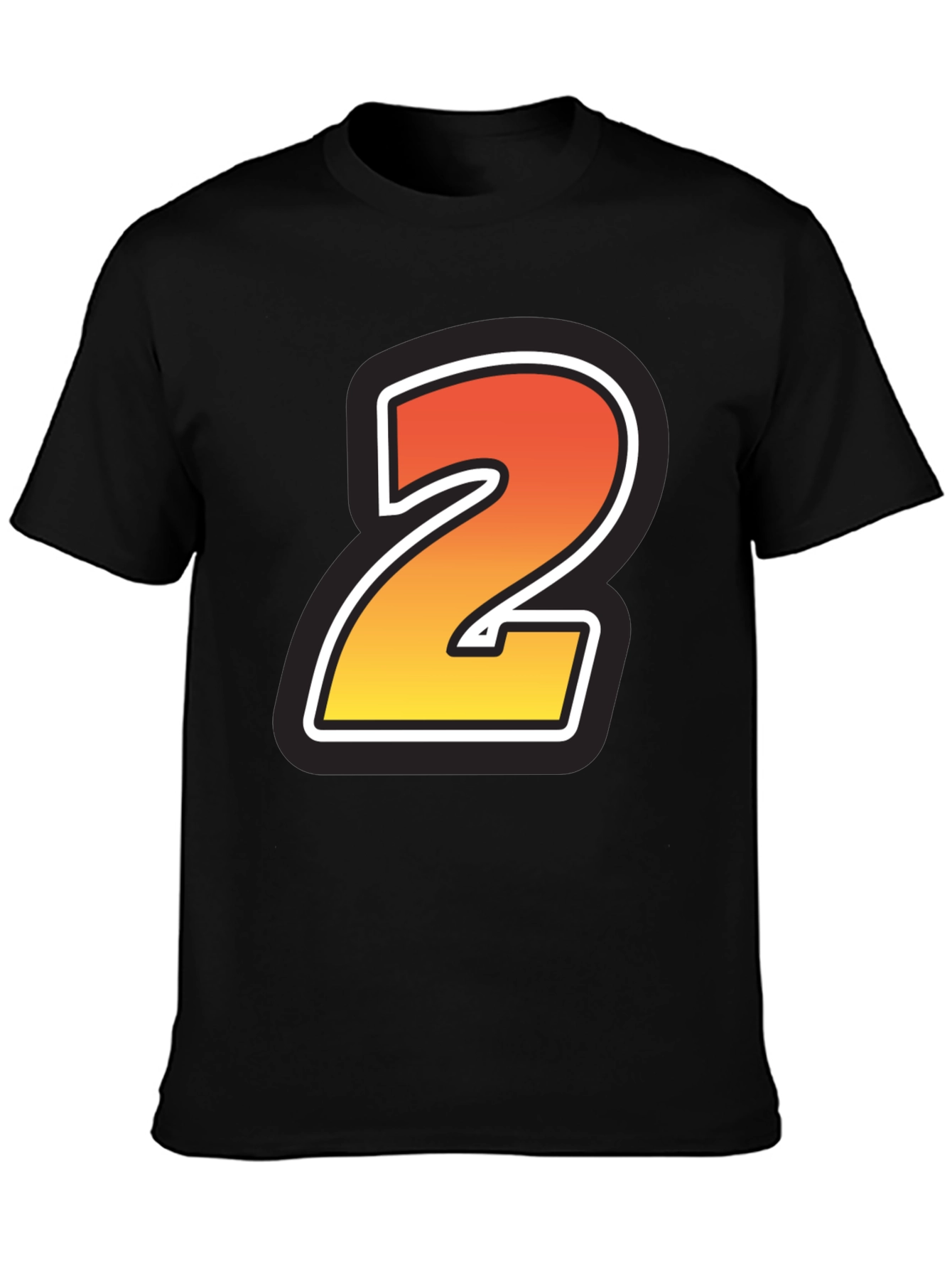 Number 2 Graphic Tee - Stylish Cotton Blend T-Shirt