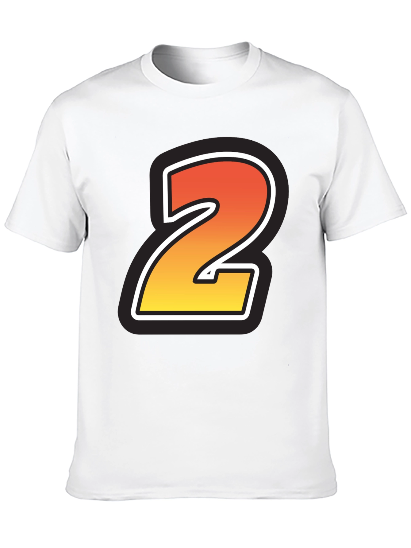 Number 2 Graphic Tee - Stylish Cotton Blend T-Shirt