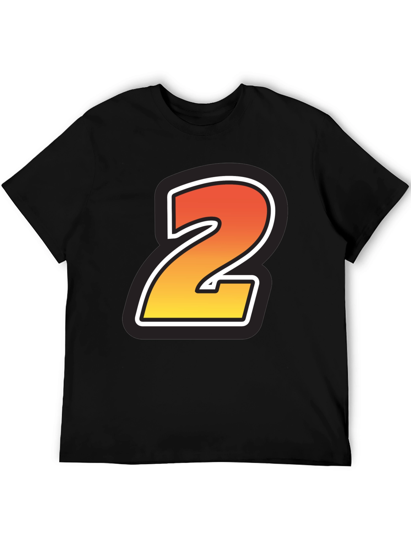 Number 2 Graphic Tee - Stylish Cotton Blend T-Shirt