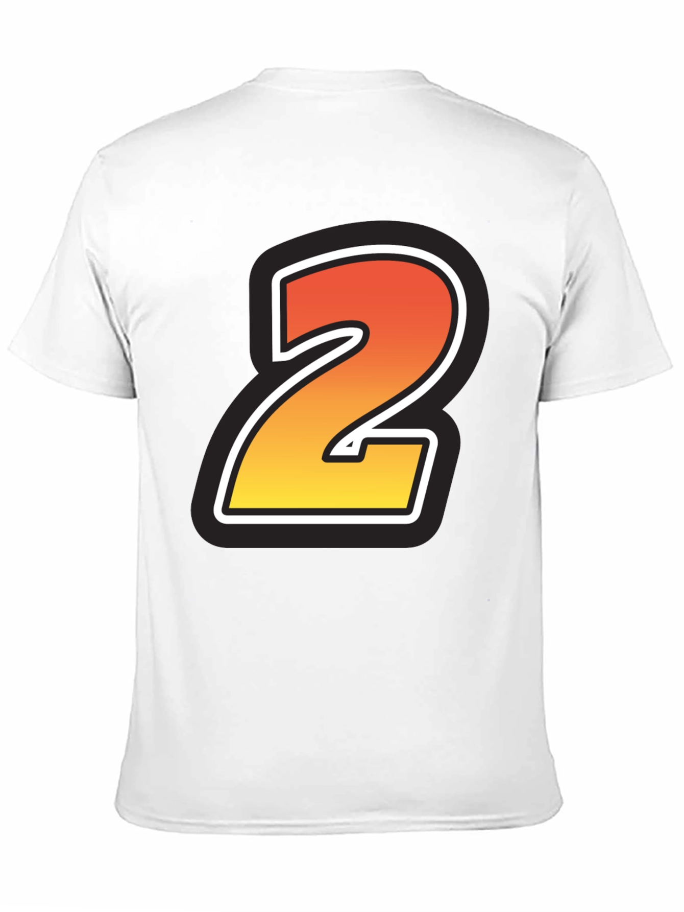 Number 2 Graphic Tee - Stylish Cotton Blend T-Shirt