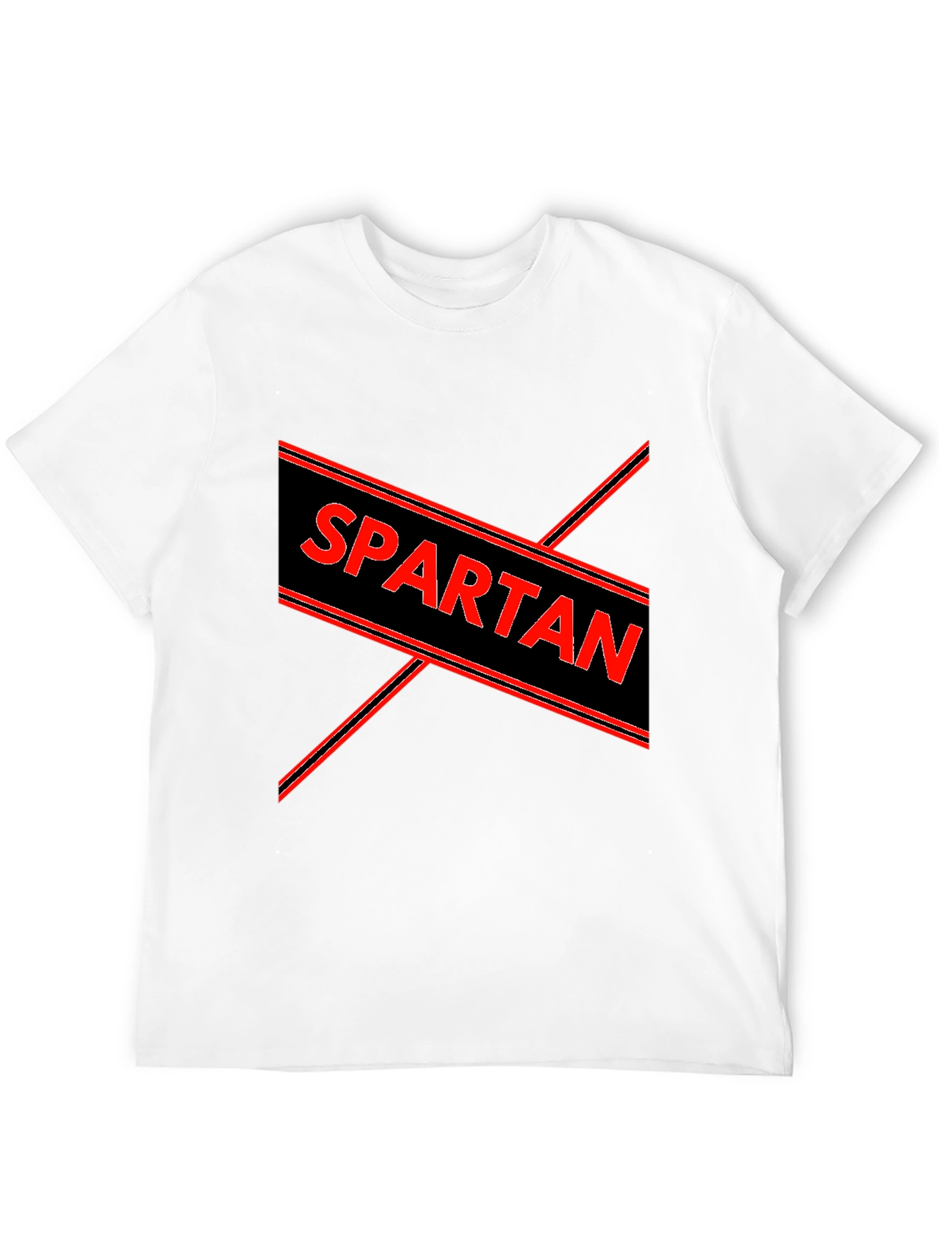 Spartan Graphic Print Black T-Shirt