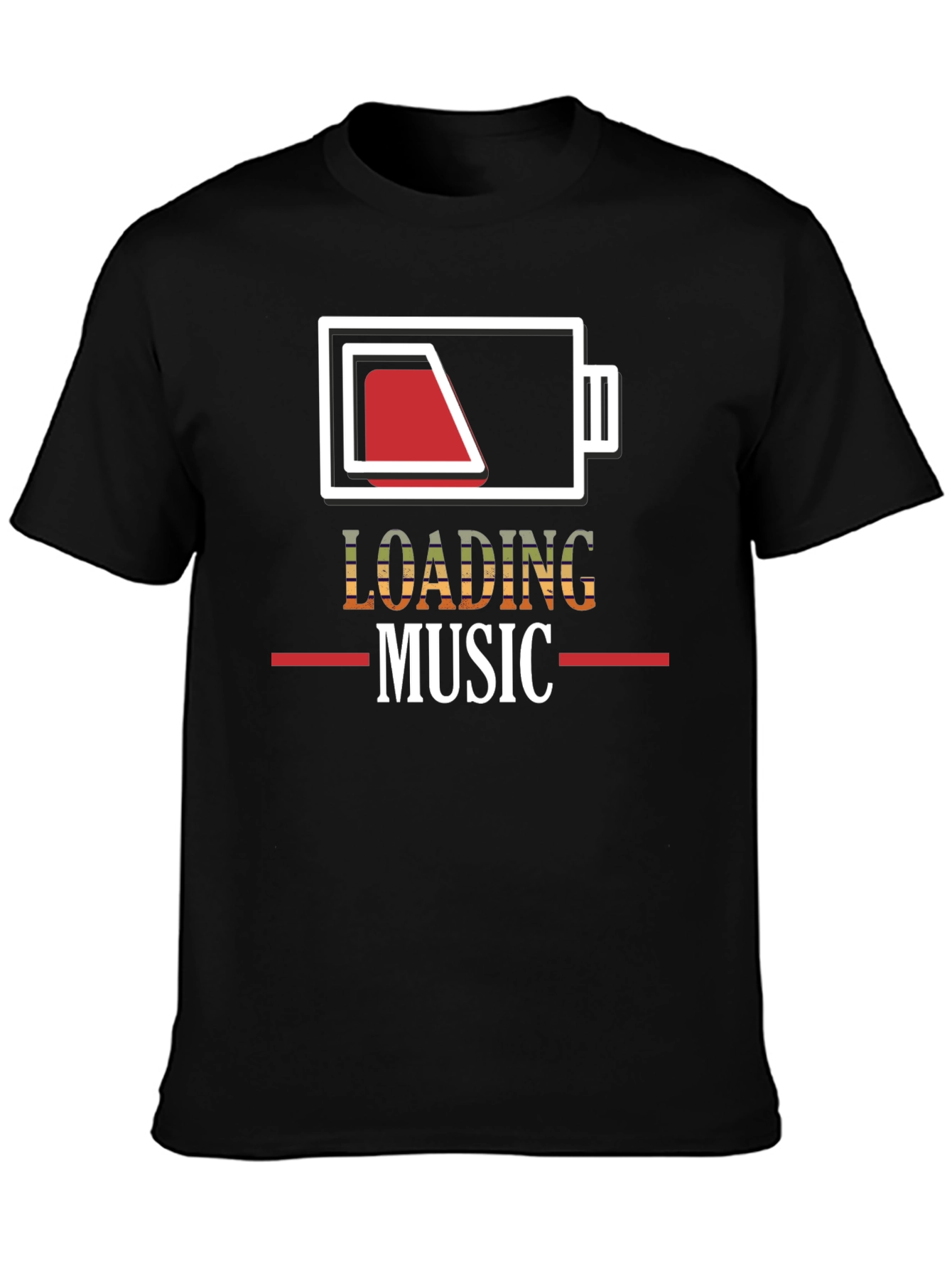 Loading Music Battery Graphic T-Shirt