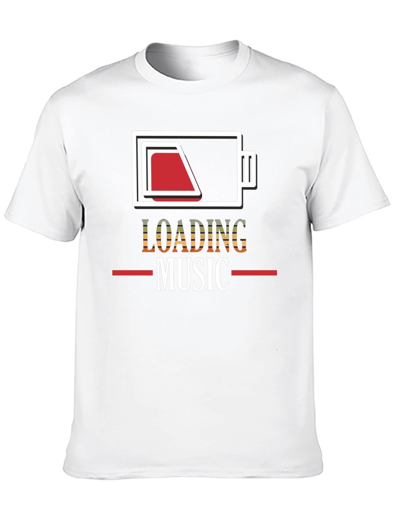 Loading Music Battery Graphic T-Shirt