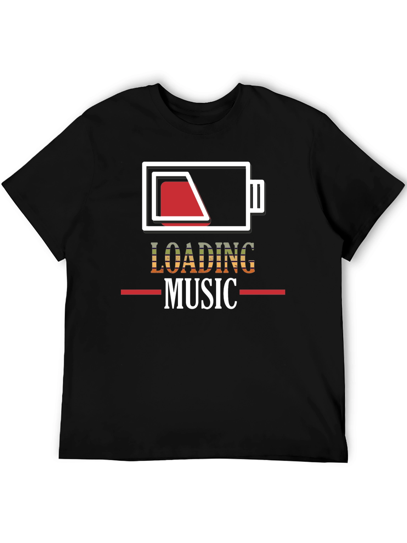 Loading Music Battery Graphic T-Shirt