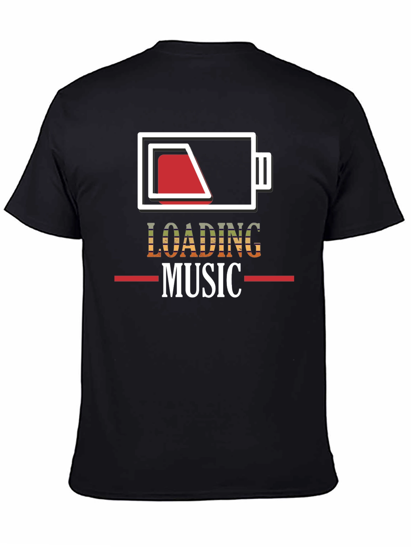 Loading Music Battery Graphic T-Shirt