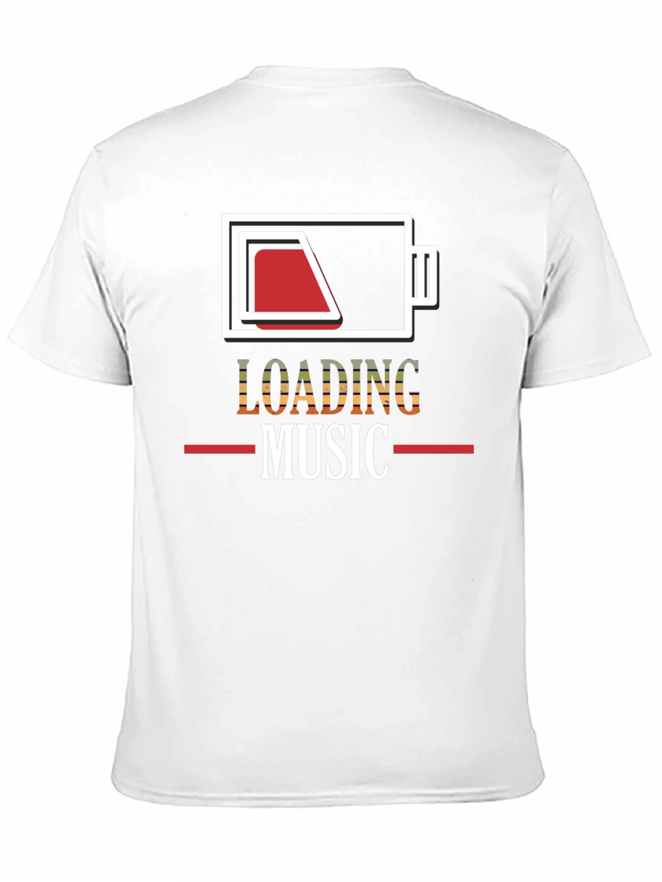 Loading Music Battery Graphic T-Shirt