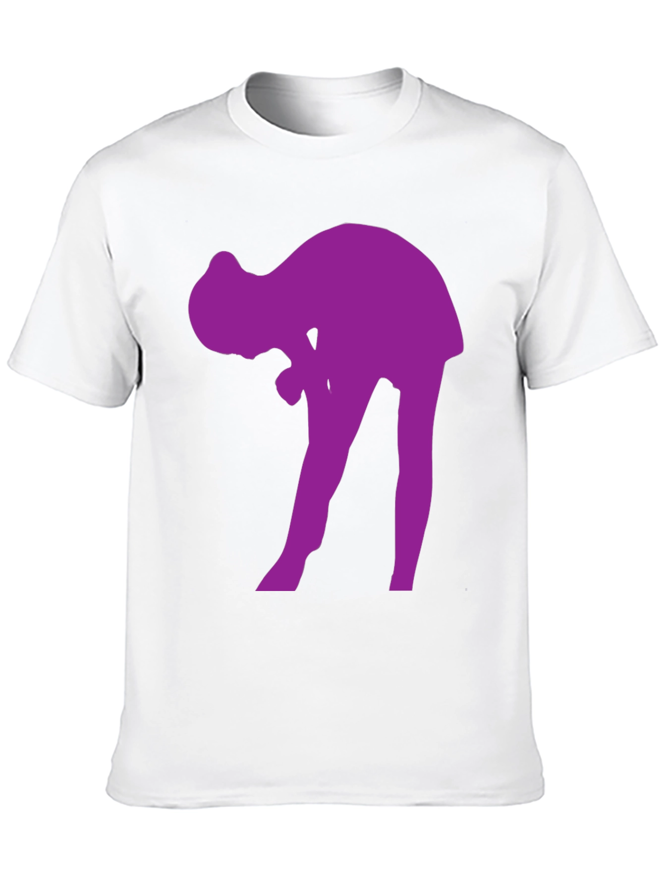 Purple Silhouette Graphic Black T-Shirt