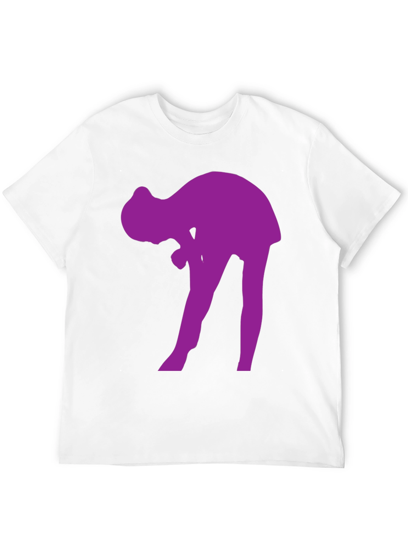 Purple Silhouette Graphic Black T-Shirt