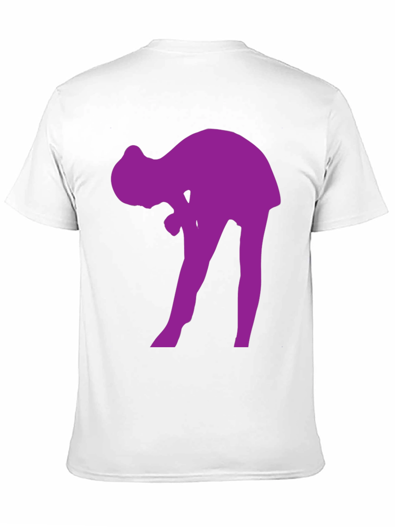 Purple Silhouette Graphic Black T-Shirt
