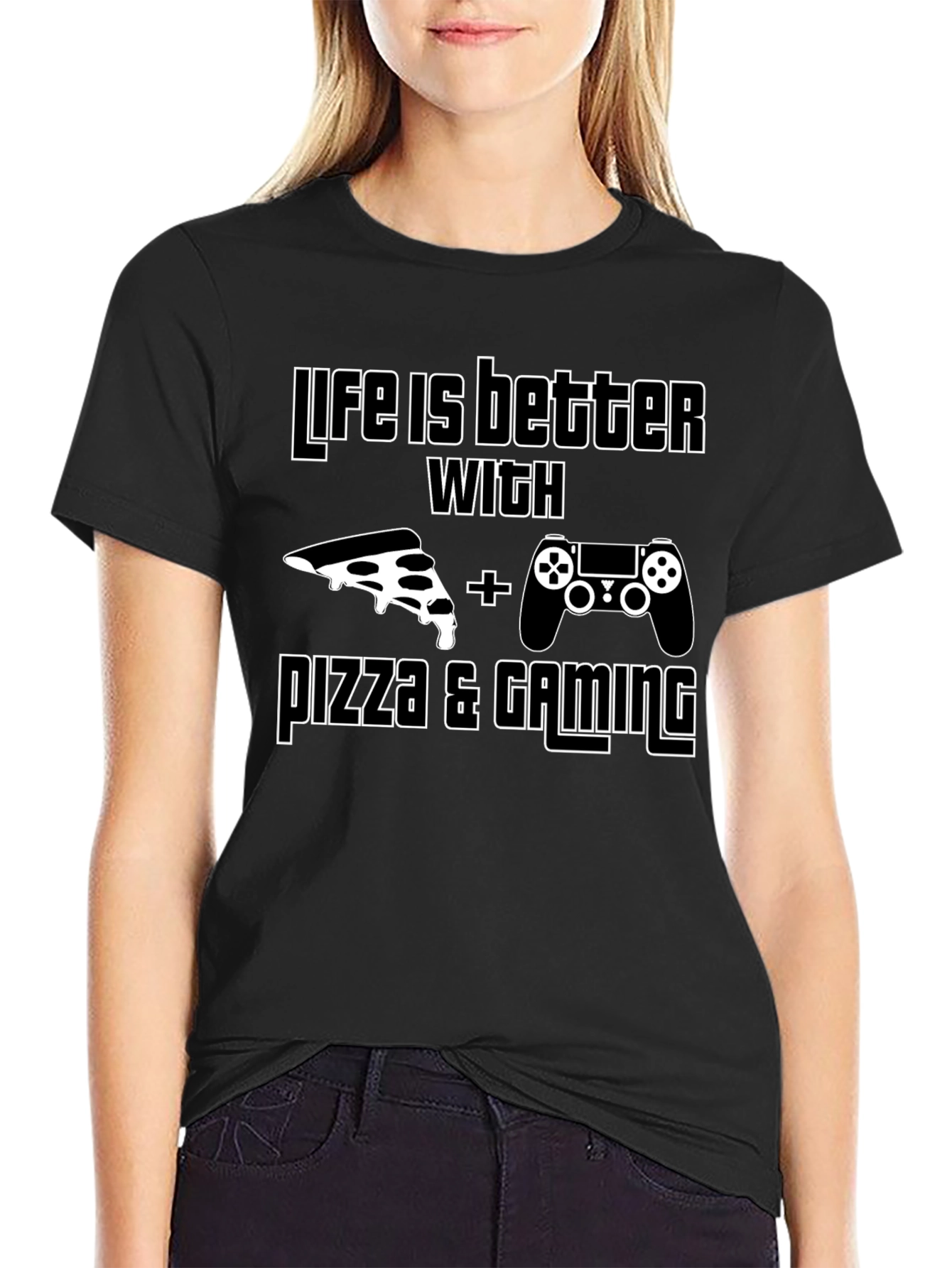 Pizza & Gaming T-Shirt - Life is Better With