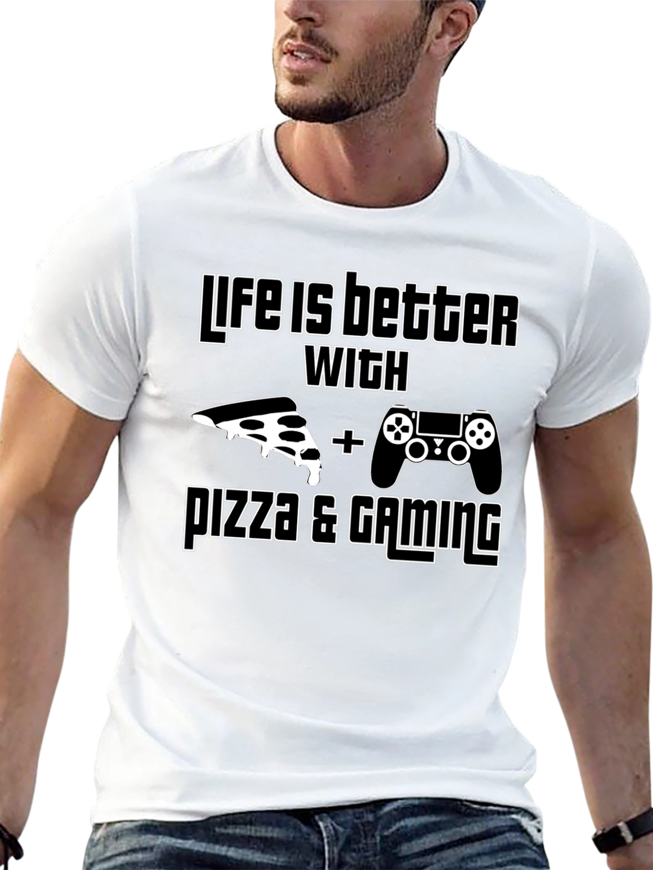Pizza & Gaming T-Shirt - Life is Better With