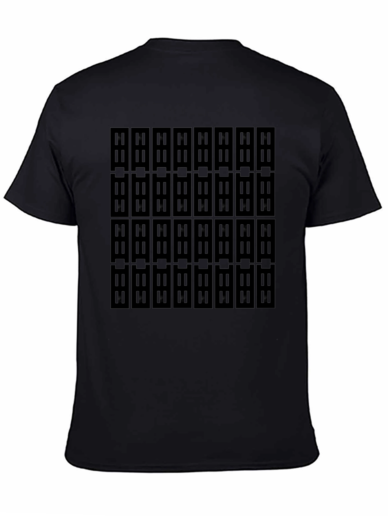 Patterned Black T-Shirt