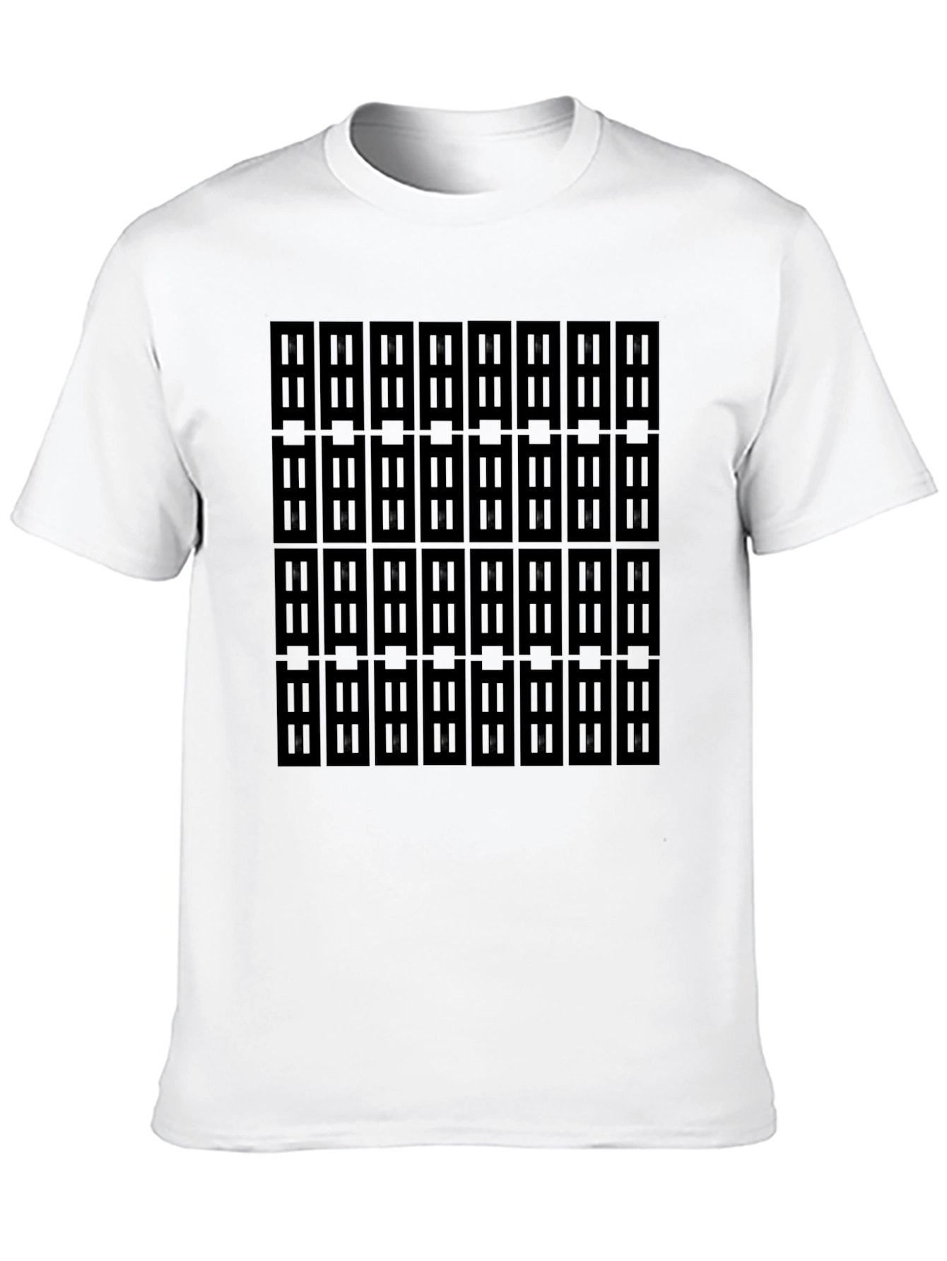 Patterned Black T-Shirt