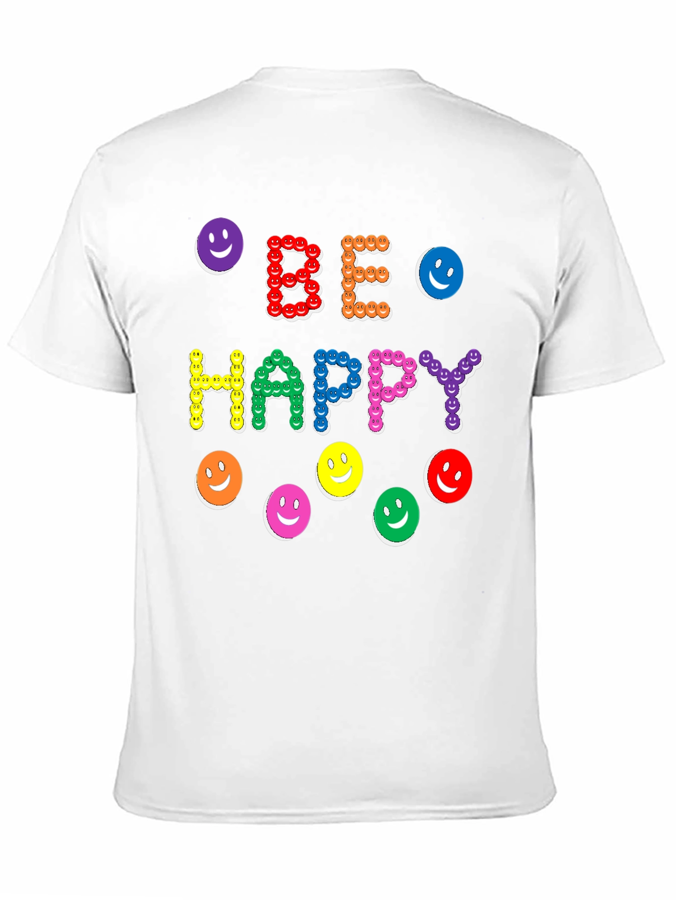 Be Happy Smiley Face Graphic Tee