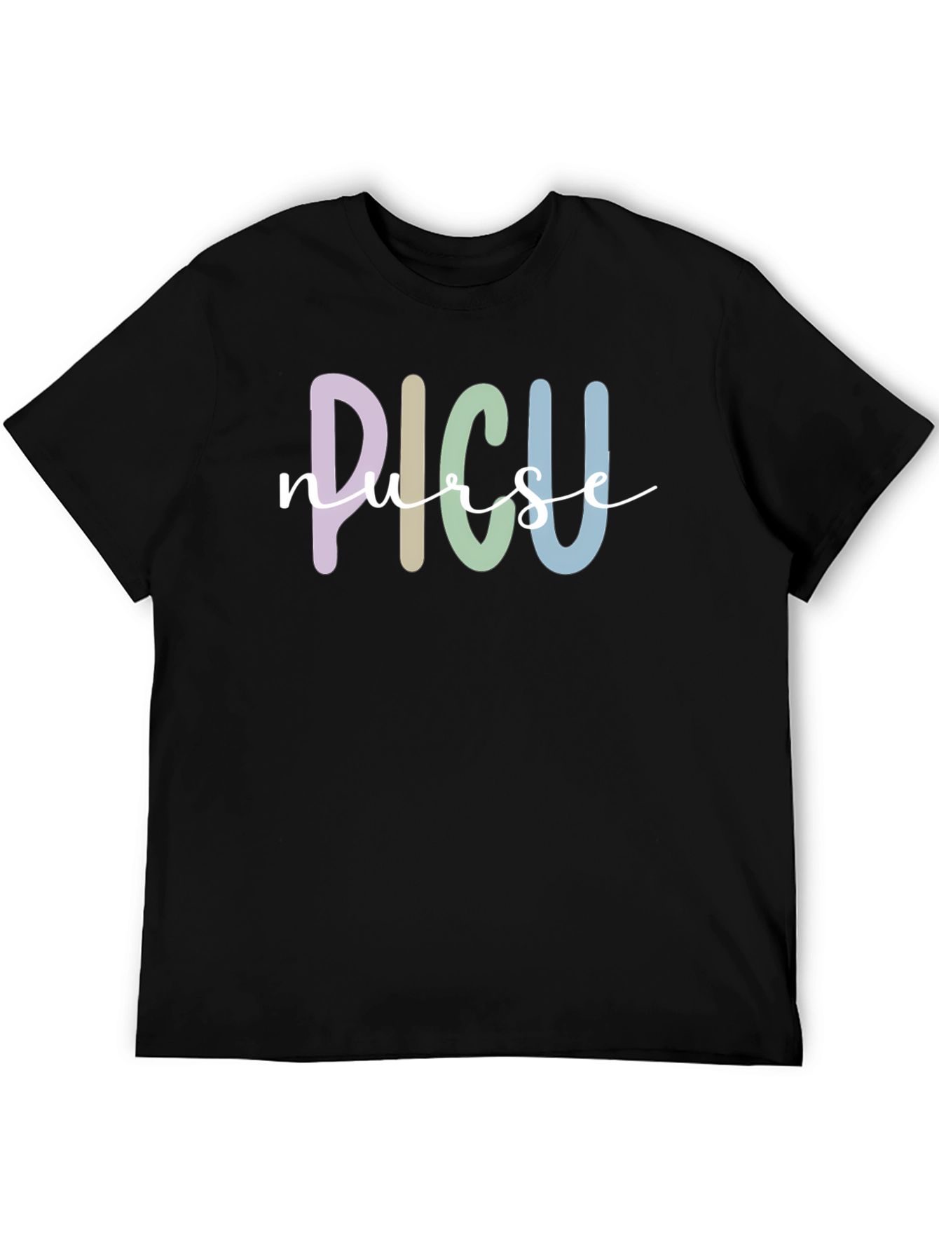 PICU Nurse Graphic Tee - Black