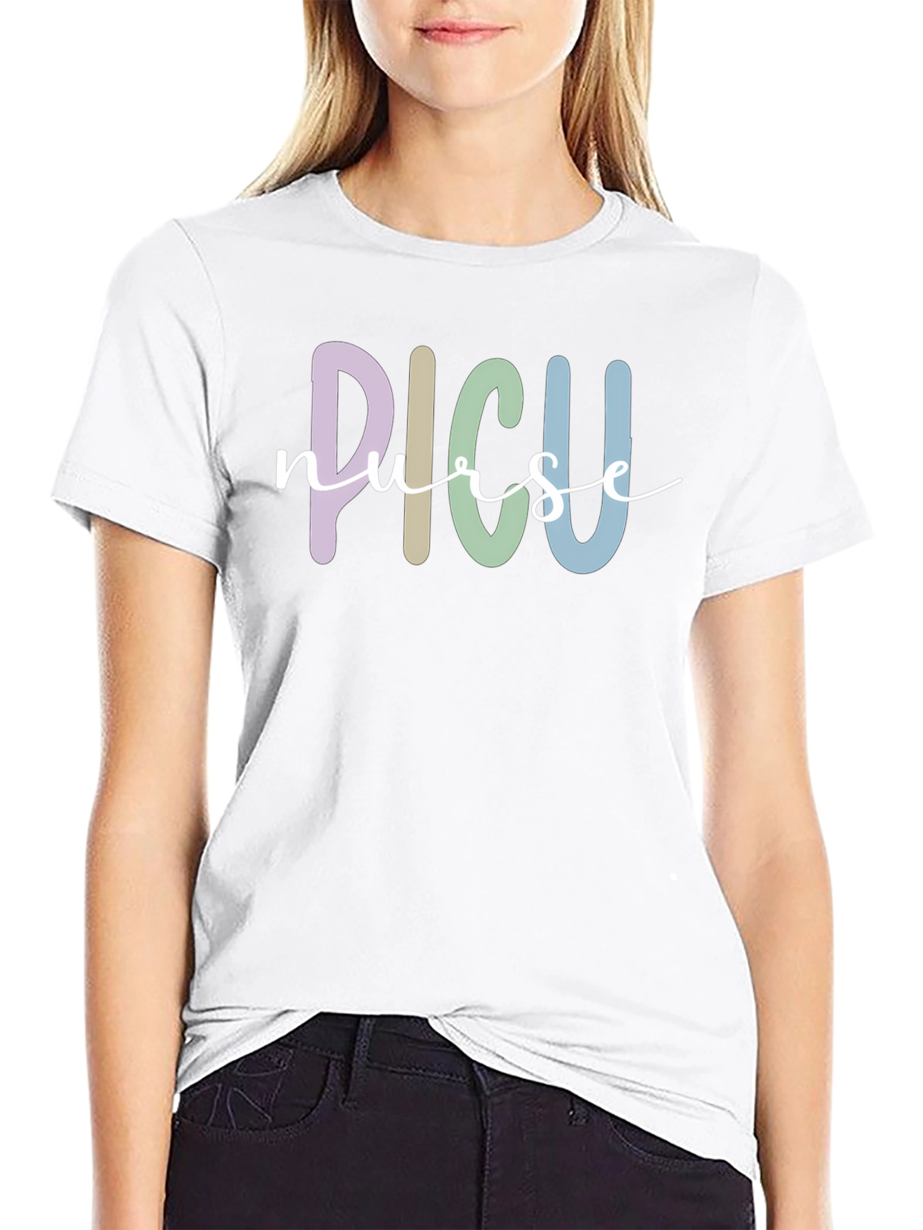 PICU Nurse Graphic Tee - Black