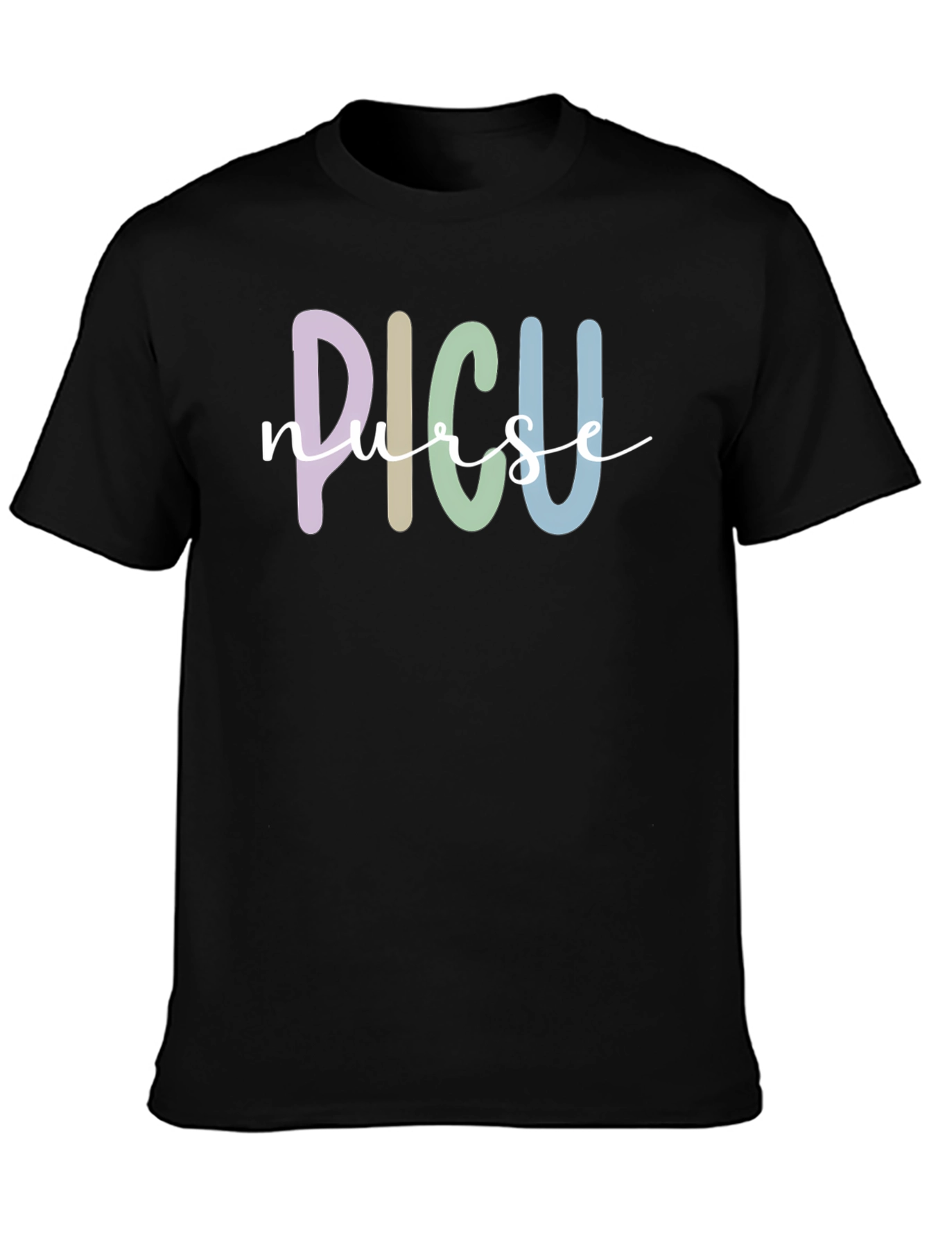 PICU Nurse Graphic Tee - Black