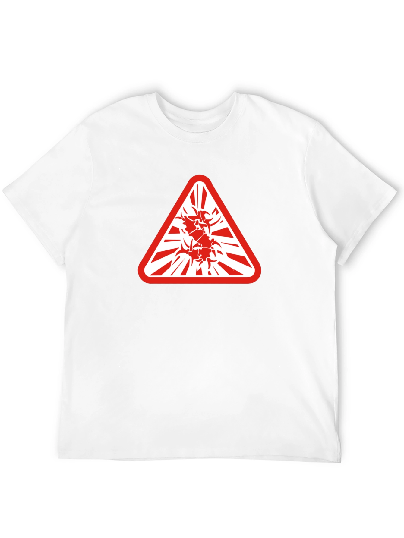 Hazard Symbol Graphic Tee - Edgy & Bold Style