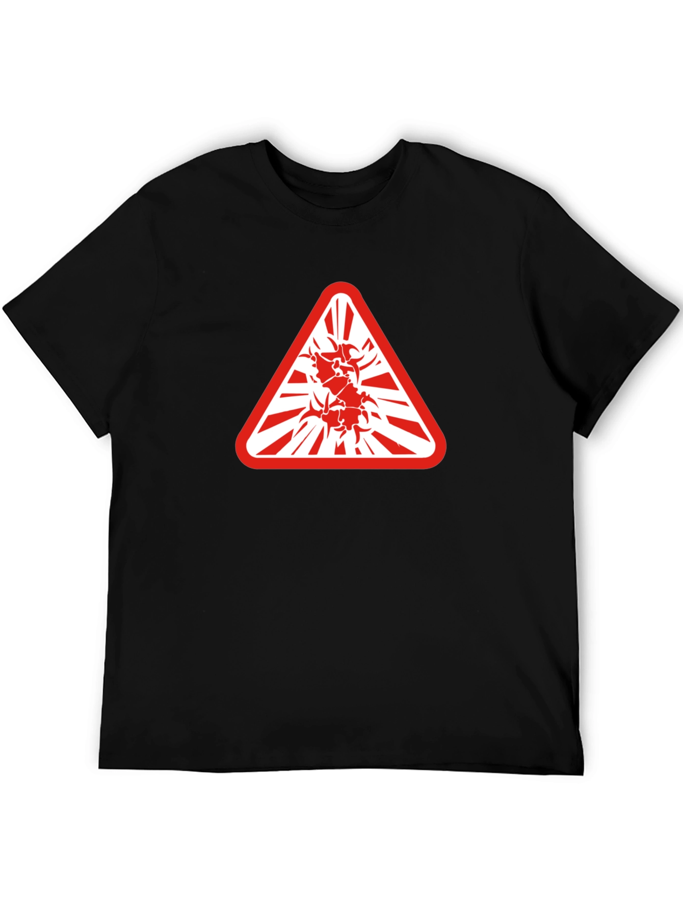 Hazard Symbol Graphic Tee - Edgy & Bold Style