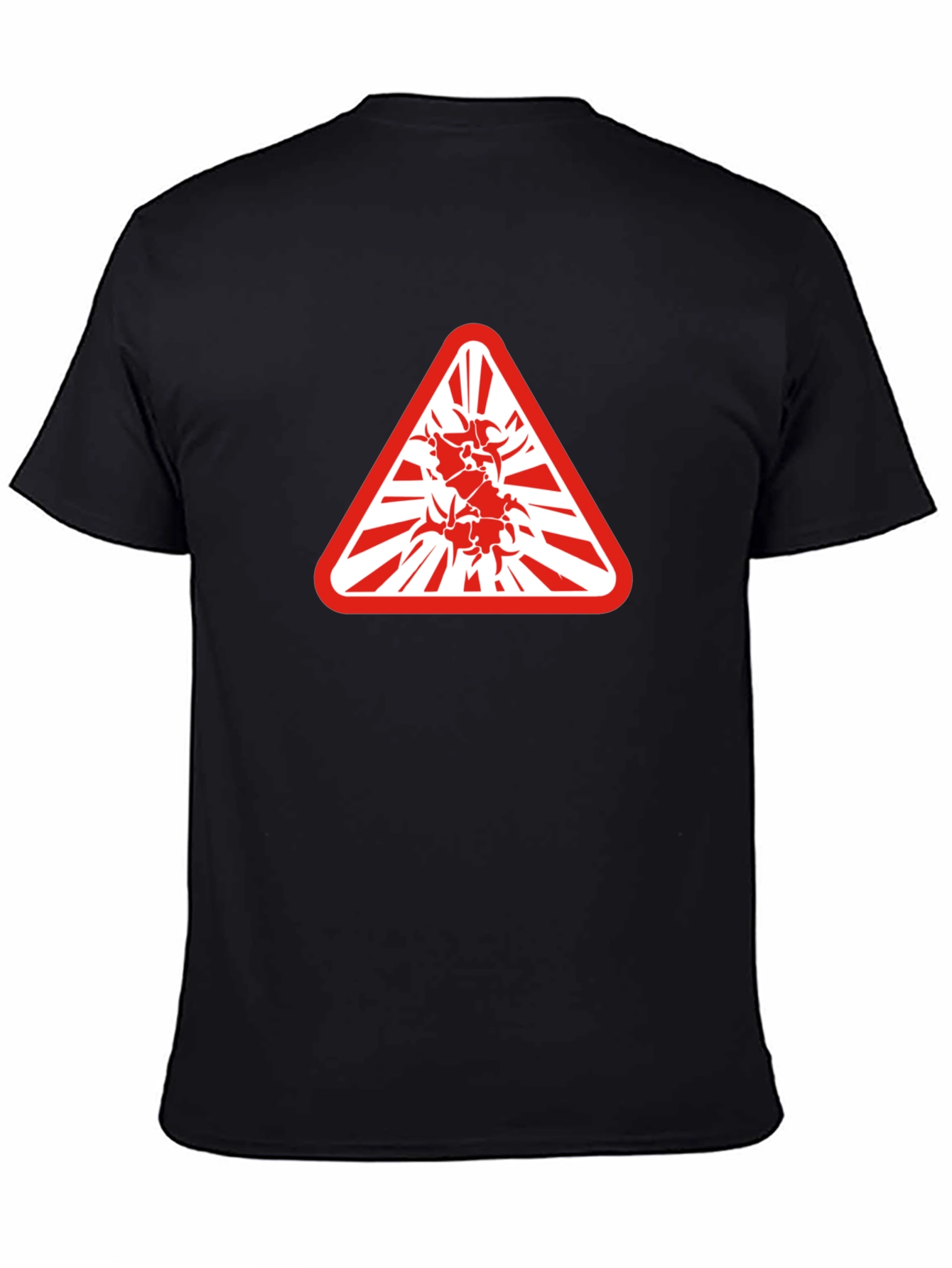Hazard Symbol Graphic Tee - Edgy & Bold Style